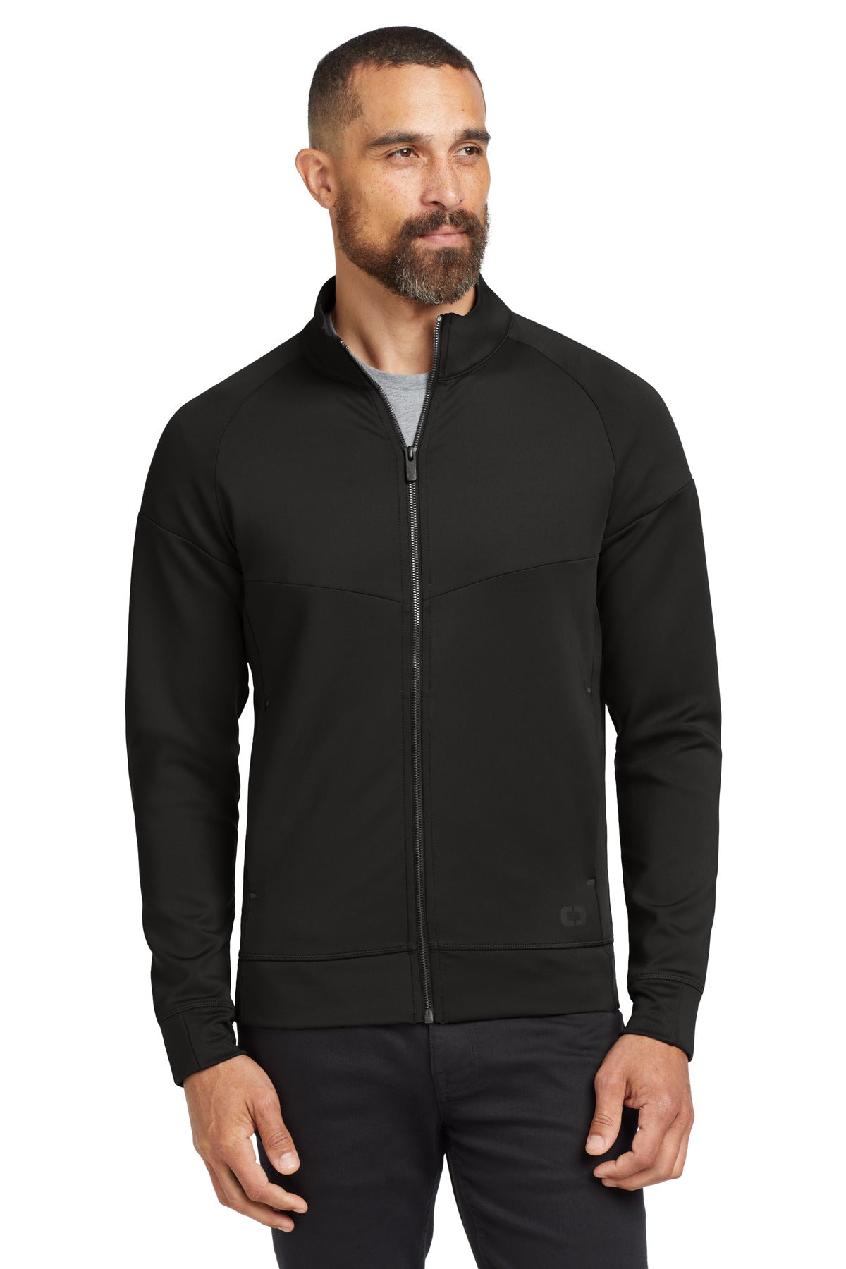 Custom logo OGIO ® Modern Performance Full-Zip. OE703 in Blacktop