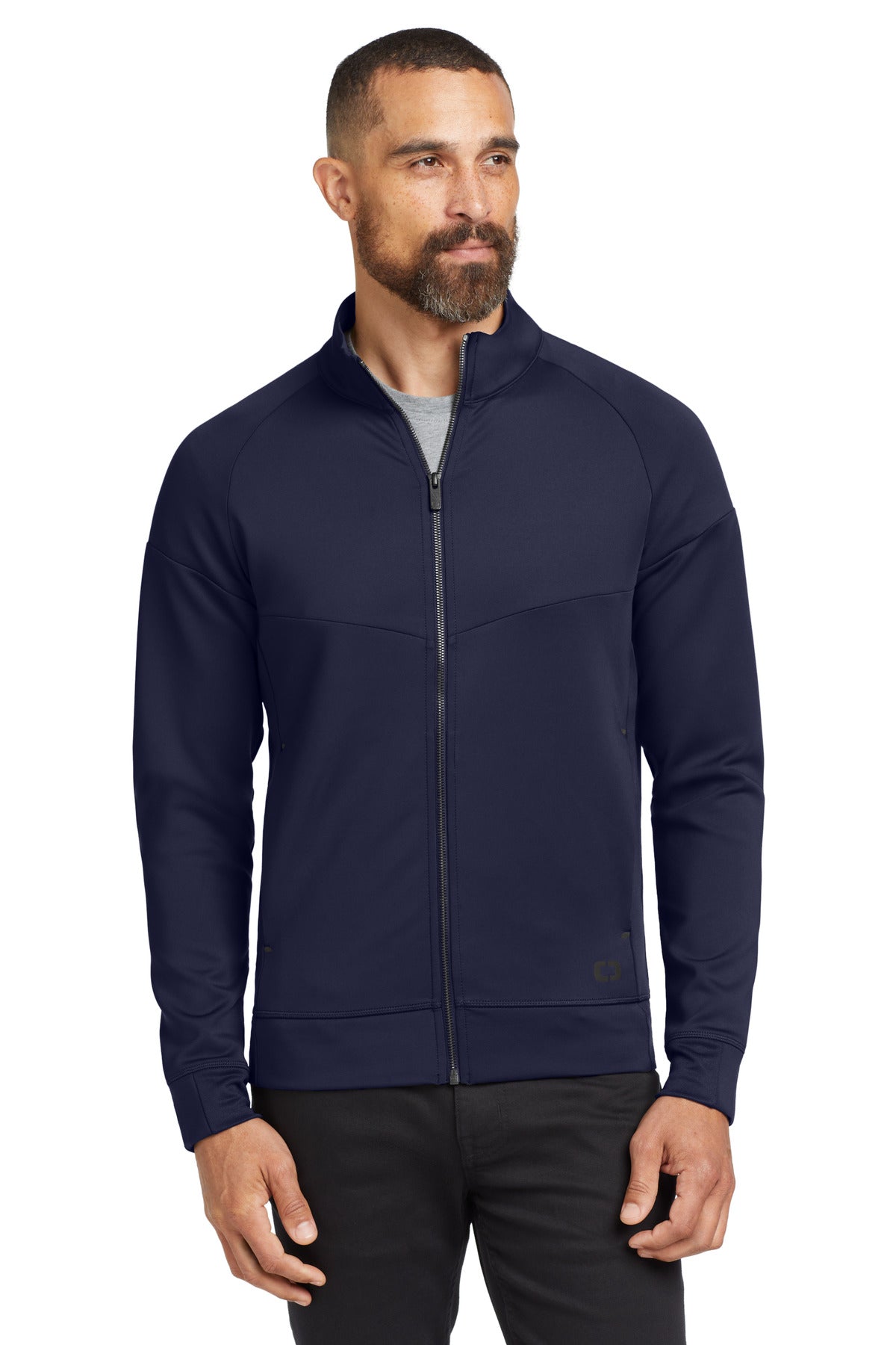 Custom logo OGIO ® Modern Performance Full-Zip. OE703 in Navy