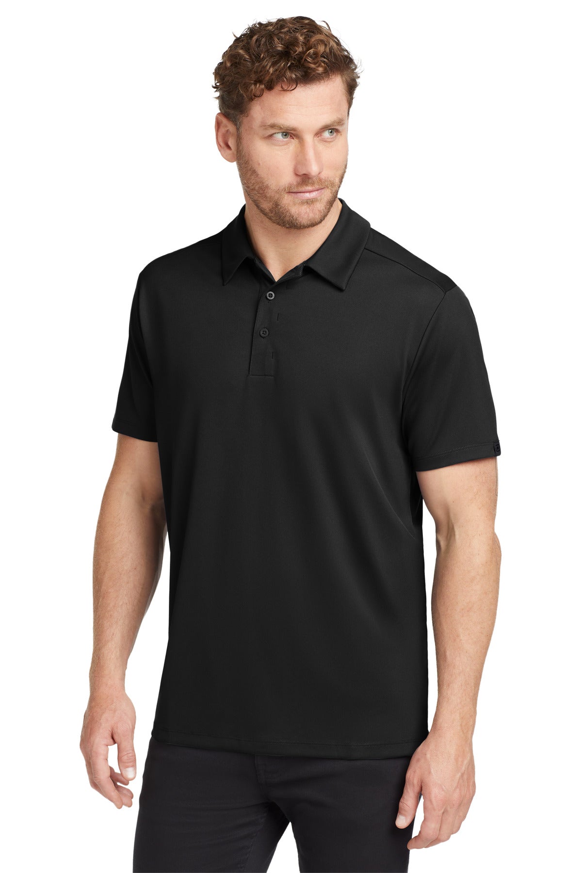 Custom logo OGIO® Framework Polo. OG125 in Blacktop