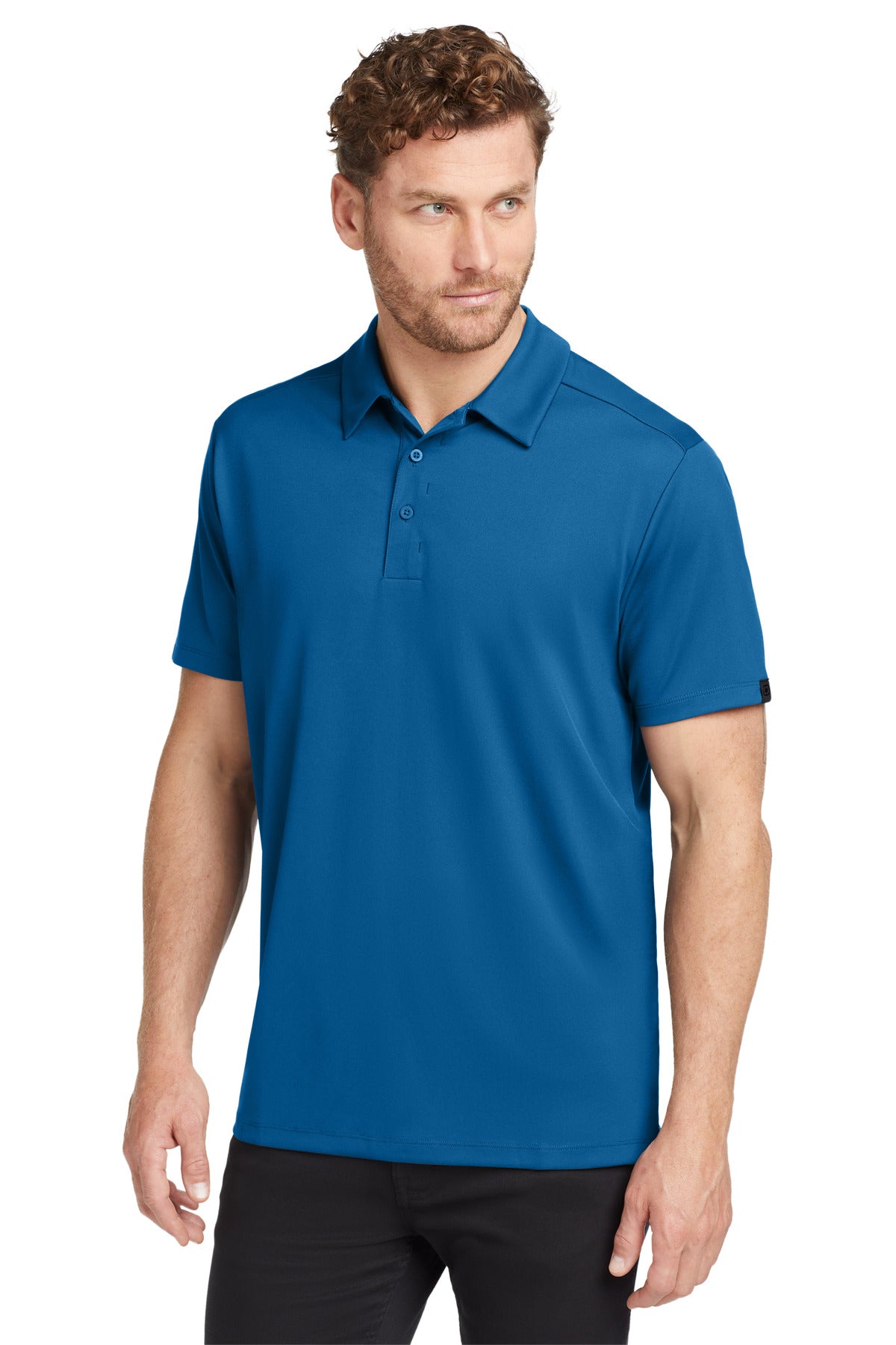 Custom logo OGIO® Framework Polo. OG125 in Bolt Blue