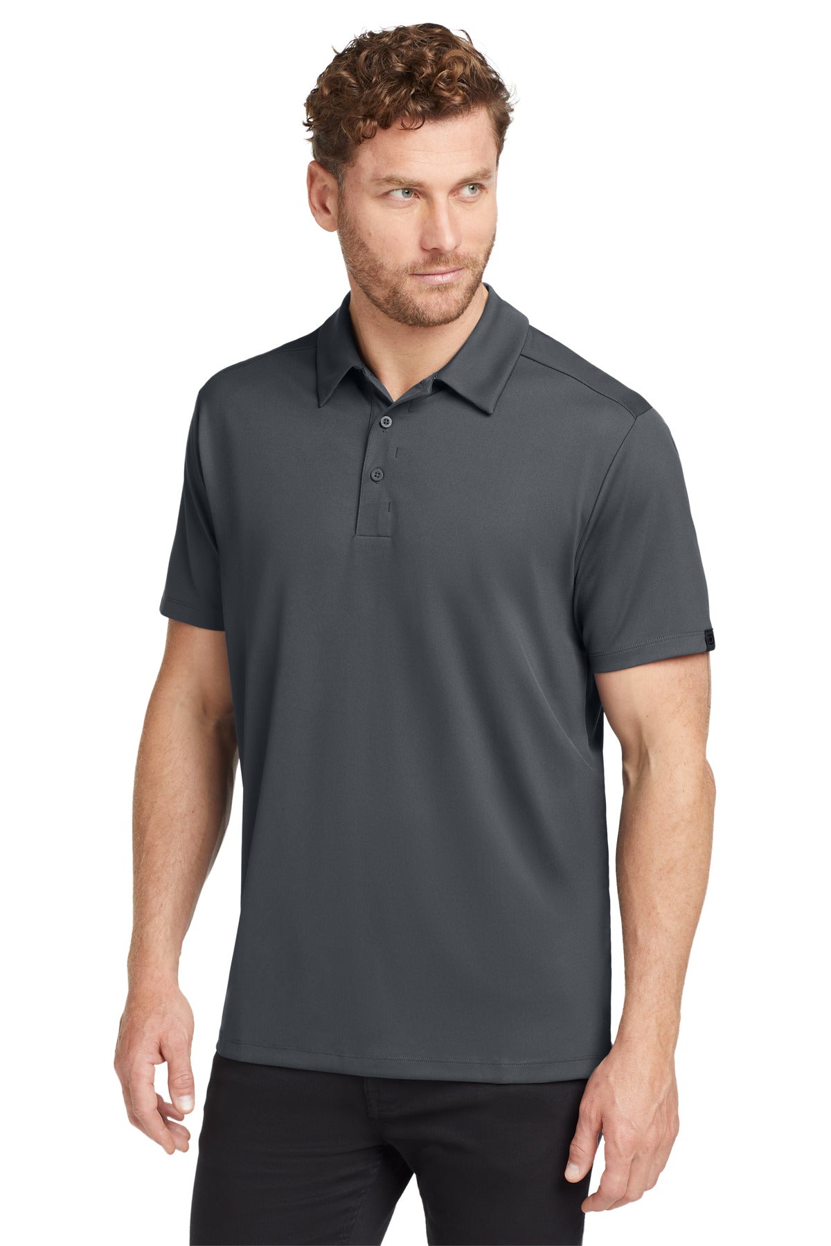 Custom logo OGIO® Framework Polo. OG125 in Diesel Grey