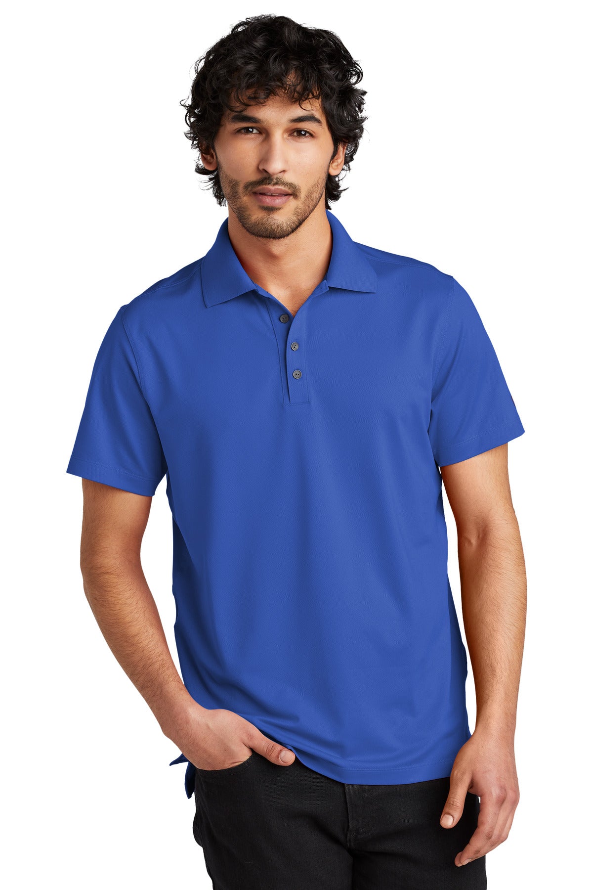 Custom logo OGIO® Metro Polo. OG130 in Enzyme Blue