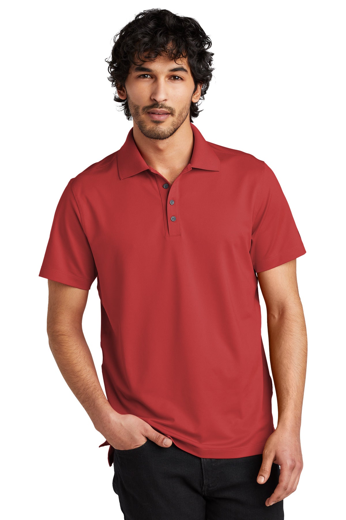 Custom logo OGIO® Metro Polo. OG130 in Ripped Red