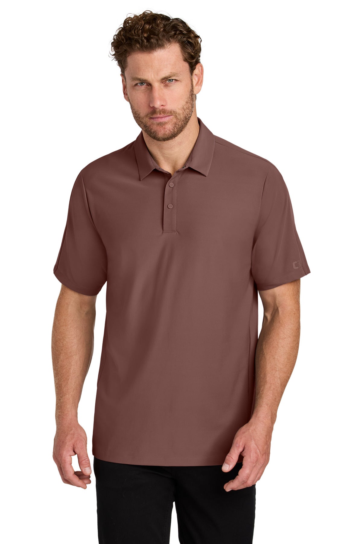 Custom logo OGIO® Envision Polo OG154 in Deep Rose