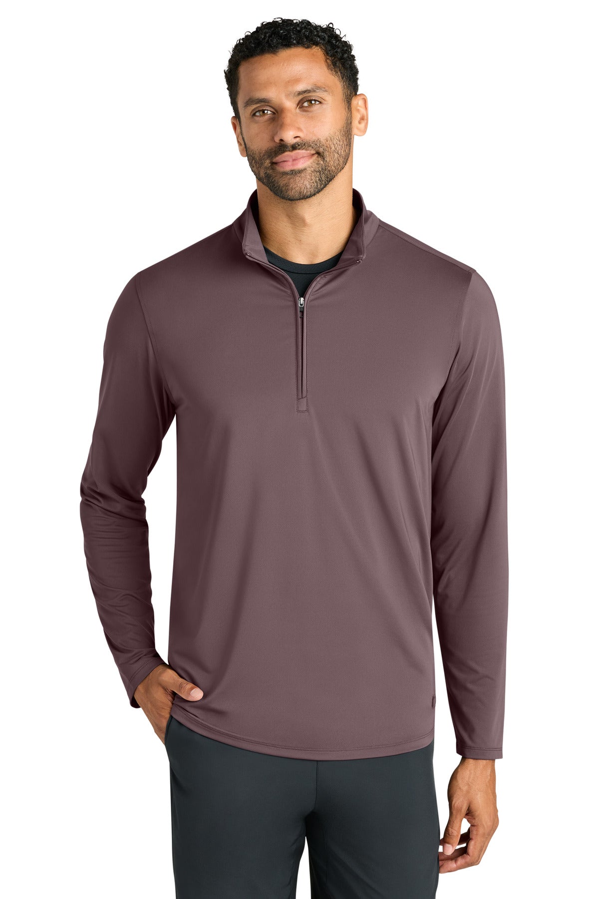 Custom logo OGIO® Regain 1/4-Zip OG172 in Ashen Plum