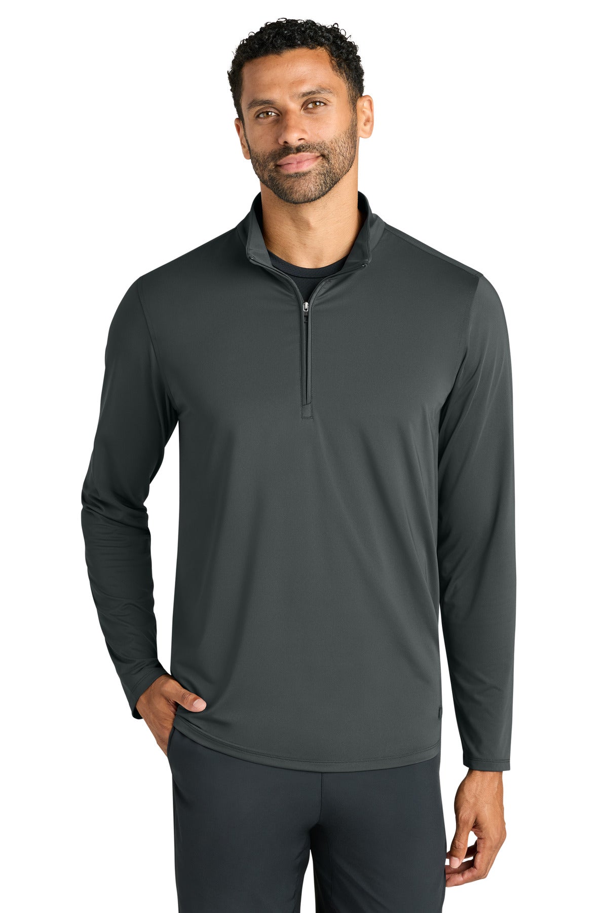 Custom logo OGIO® Regain 1/4-Zip OG172 in Tarmac Grey