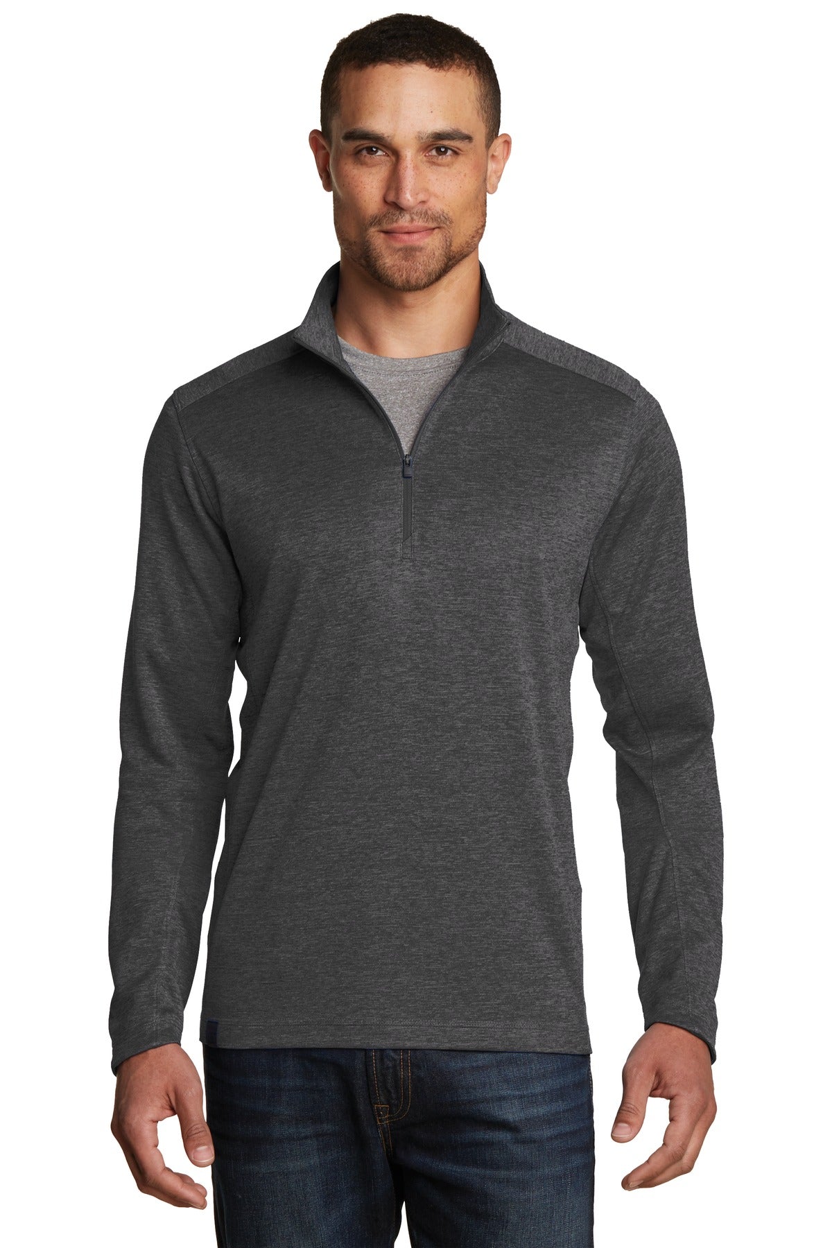 Custom logo OGIO® Pixel 1/4-Zip. OG202 in Blacktop
