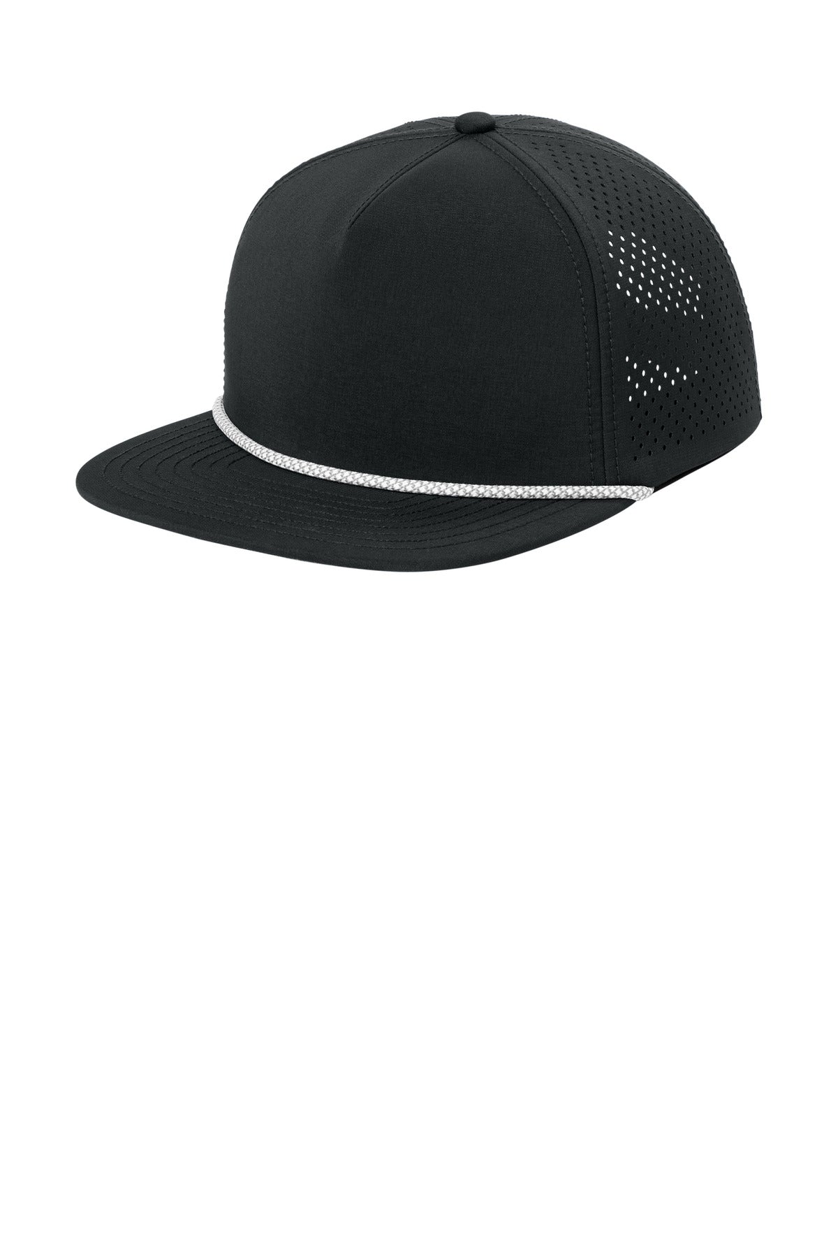 Custom logo OGIO® 5-Panel Rope Performance Cap OG607 in Blacktop