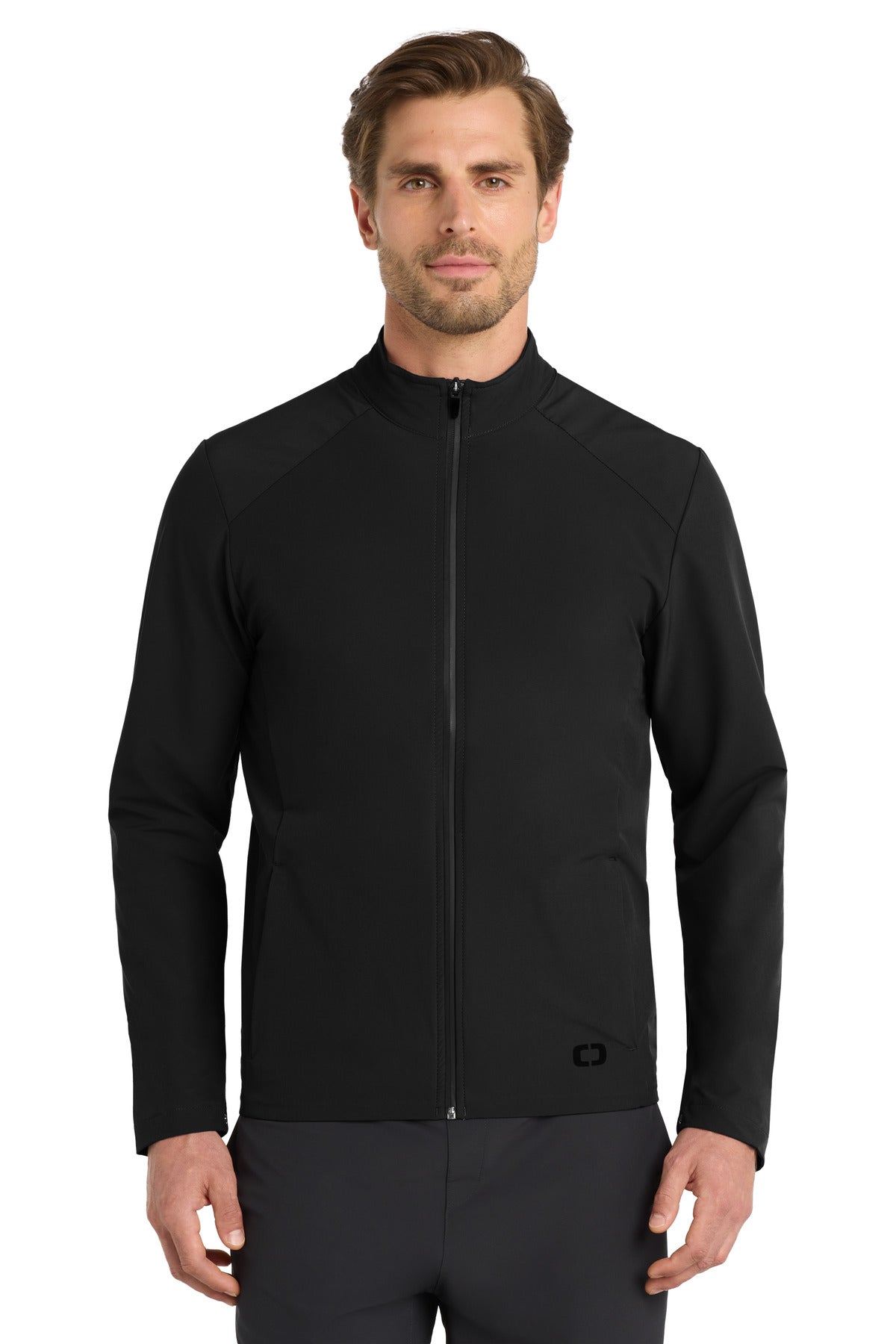 Custom logo OGIO® Connection Full-Zip OG706 in Blacktop