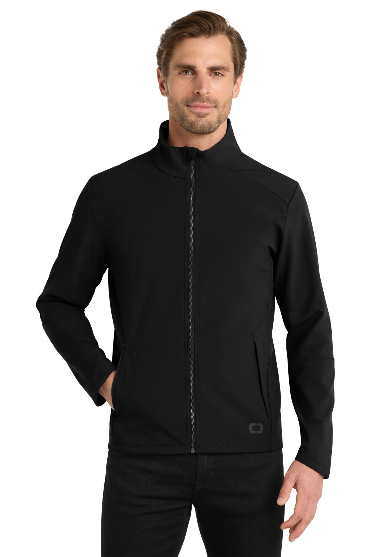 Custom logo OGIO® Commuter Full-Zip Soft Shell OG755 in Blacktop