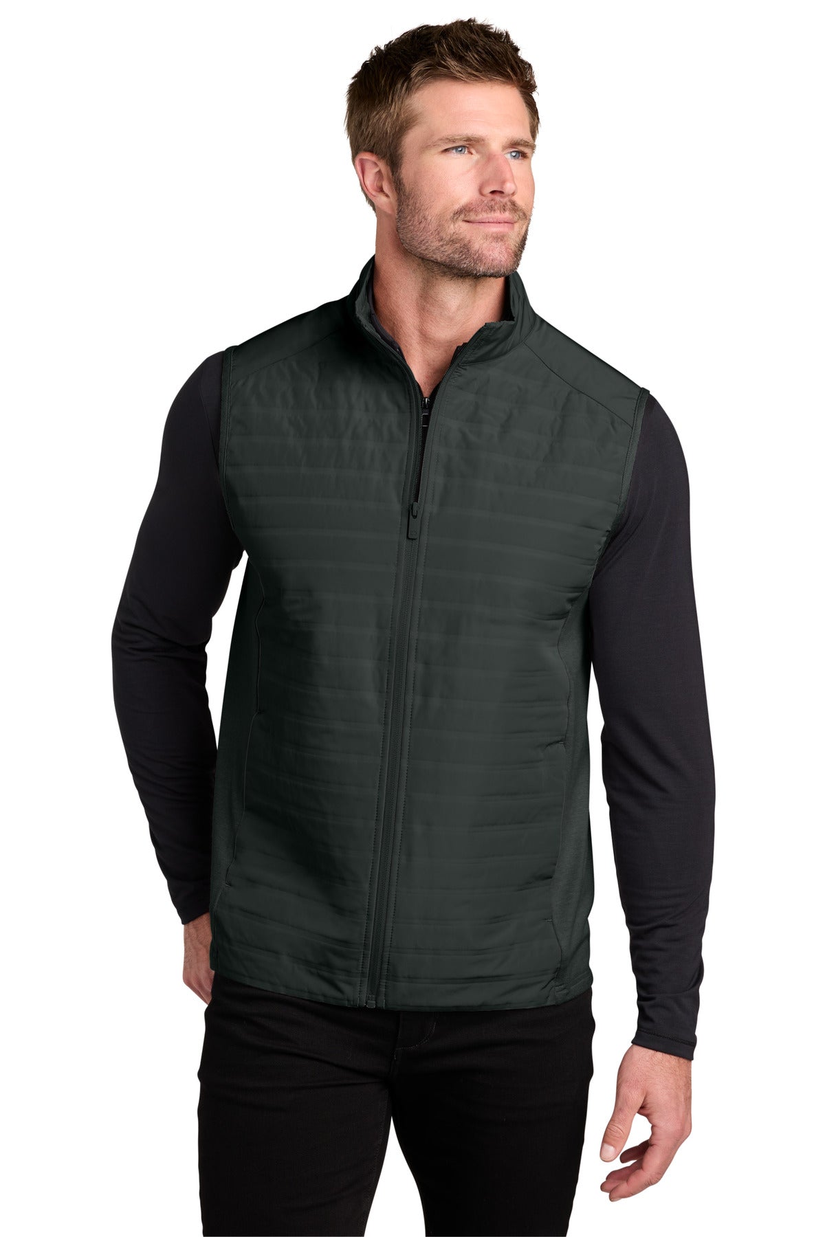 Custom logo OGIO® Driveline Hybrid Vest OG761 in Blacktop