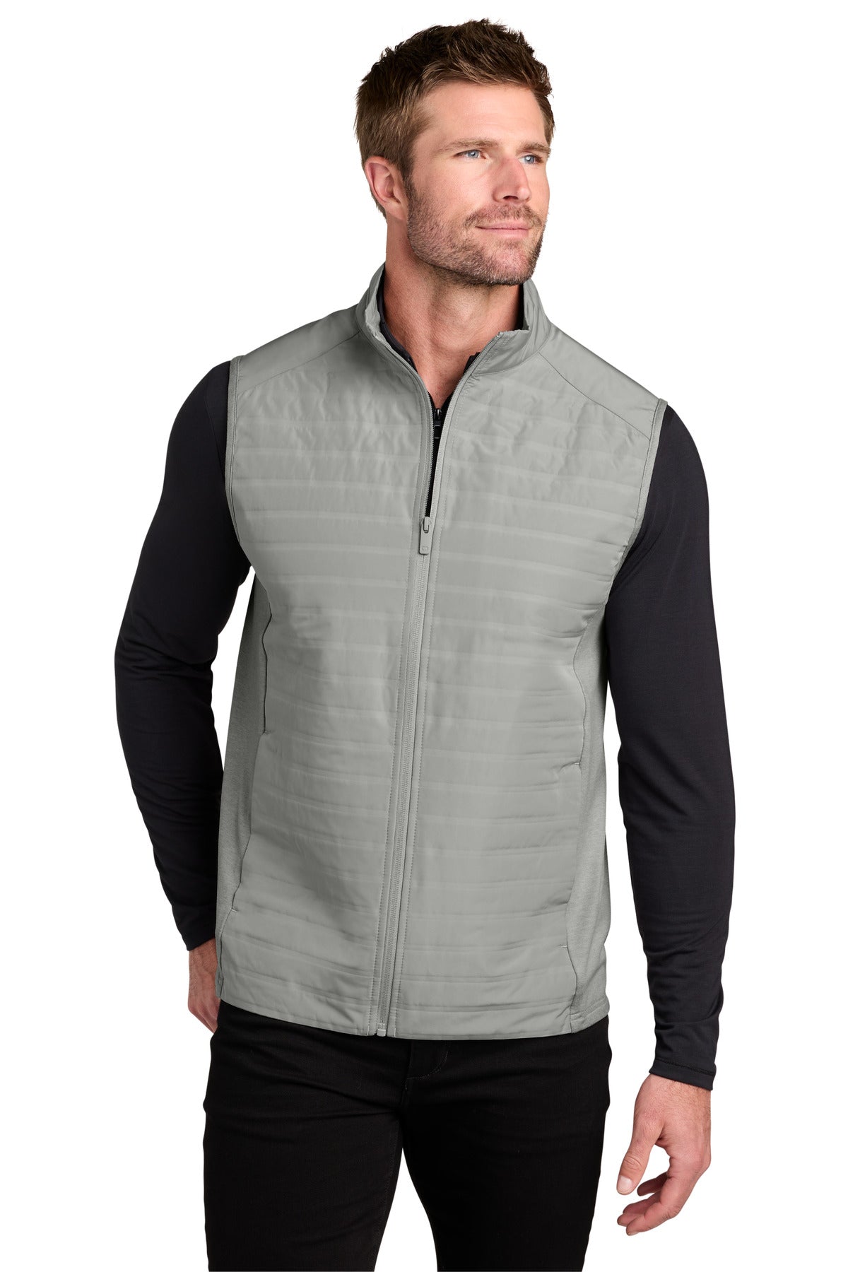 Custom logo OGIO® Driveline Hybrid Vest OG761 in Greystone