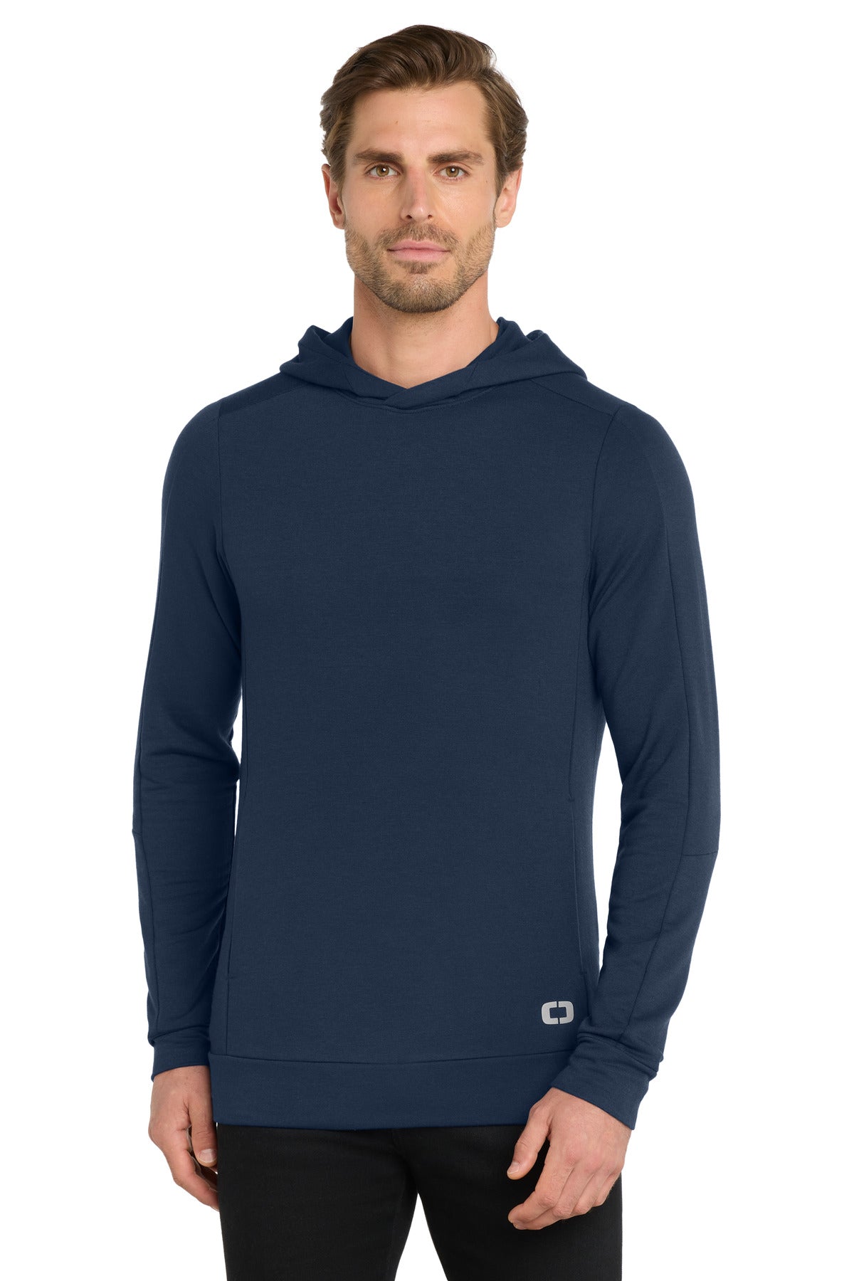 Custom logo OGIO® Luuma Hoodie OG814 in River Blue Navy