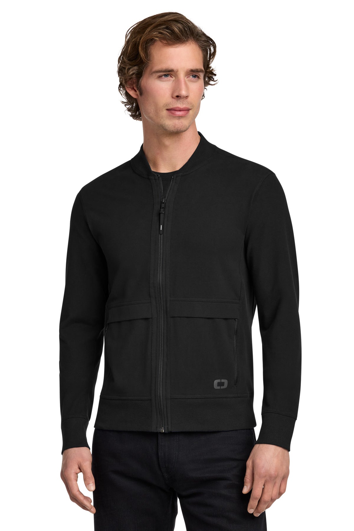Custom logo OGIO® Outstretch Full-Zip OG830 in Blacktop