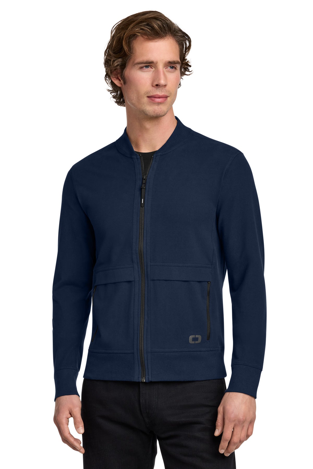 Custom logo OGIO® Outstretch Full-Zip OG830 in River Blue Navy
