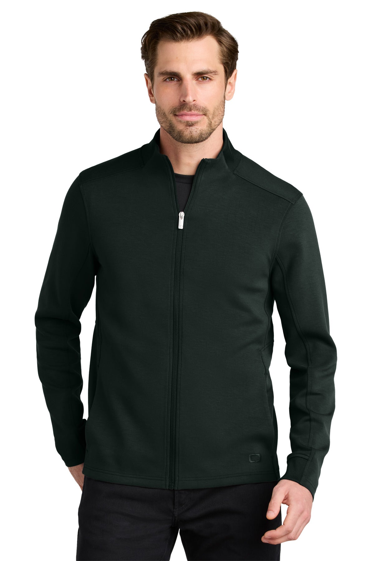 Custom logo OGIO® Transcend Full-Zip OG860 in Blacktop