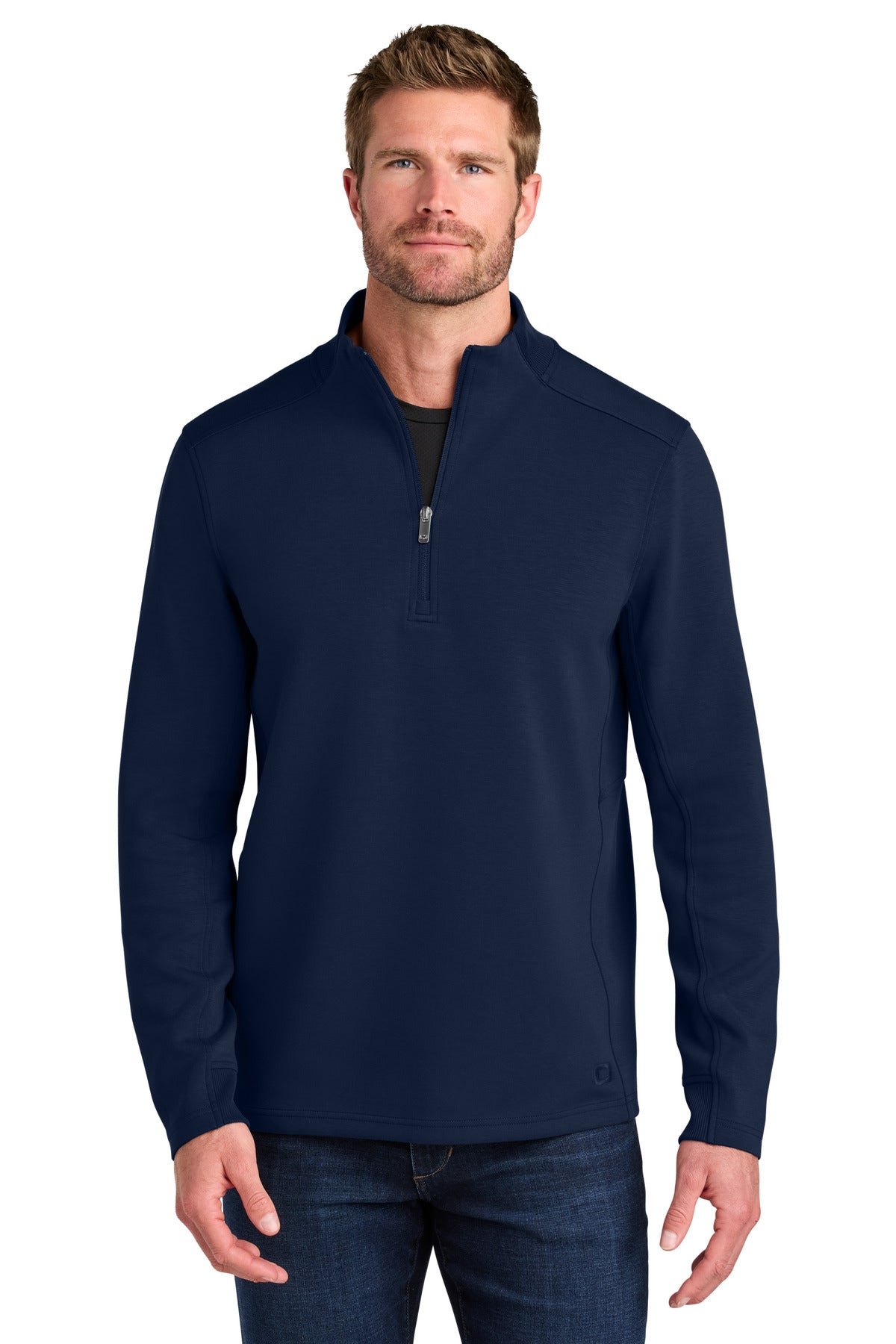 Custom logo OGIO® Transcend 1/4-Zip OG861 in River Blue Navy
