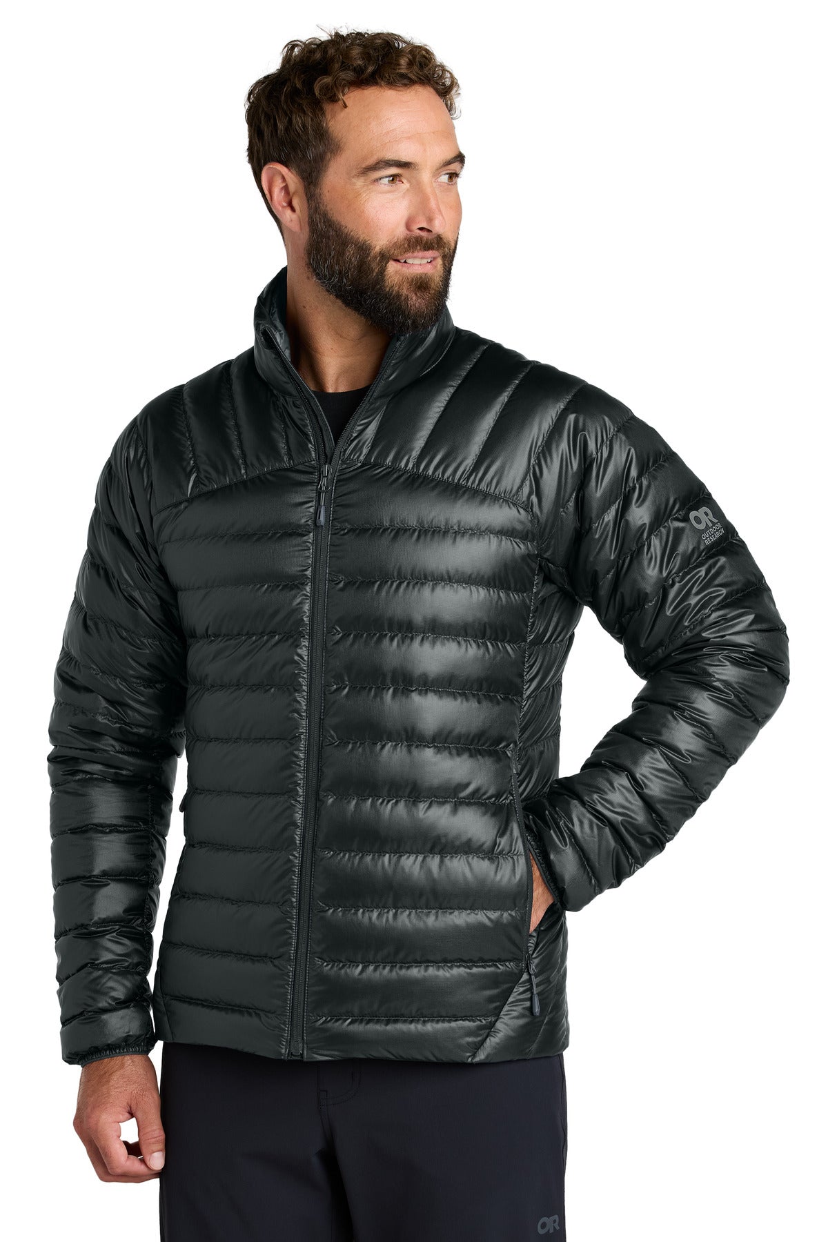 Custom logo LIMITED EDITION Outdoor Research® 800 Tech Down Jacket OR322228 in Black