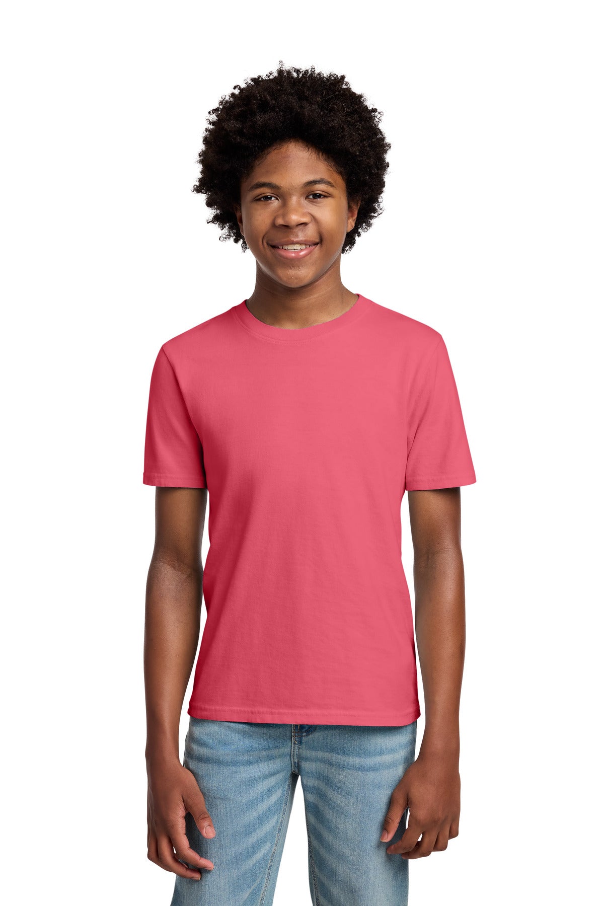 Custom logo Port & Co® Youth Beach Wash® Garment-Dyed Tee. PC099Y in Fruit Punch