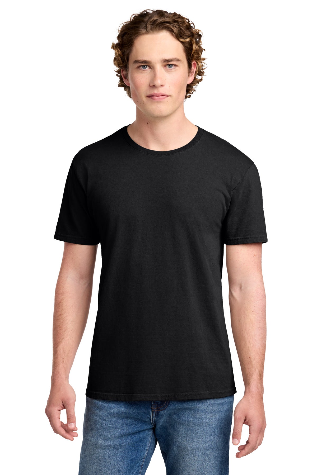 Custom logo Port & Co® Beach Wash® Garment-Dyed Tee. PC099 in Black