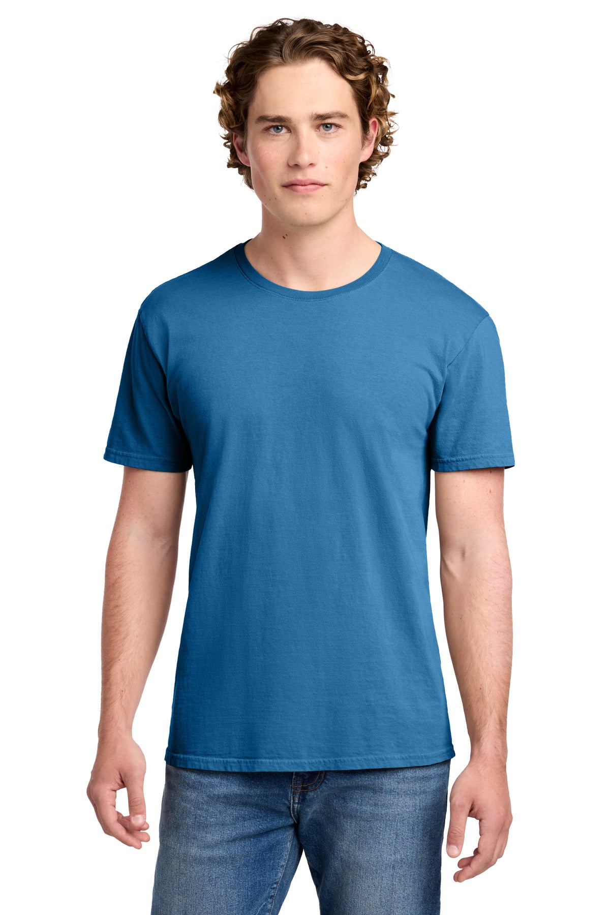 Custom logo Port & Co® Beach Wash® Garment-Dyed Tee. PC099 in Blue Moon