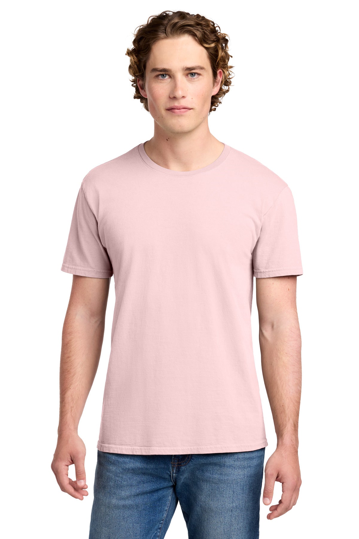Custom logo Port & Co® Beach Wash® Garment-Dyed Tee. PC099 in Cherry Blossom