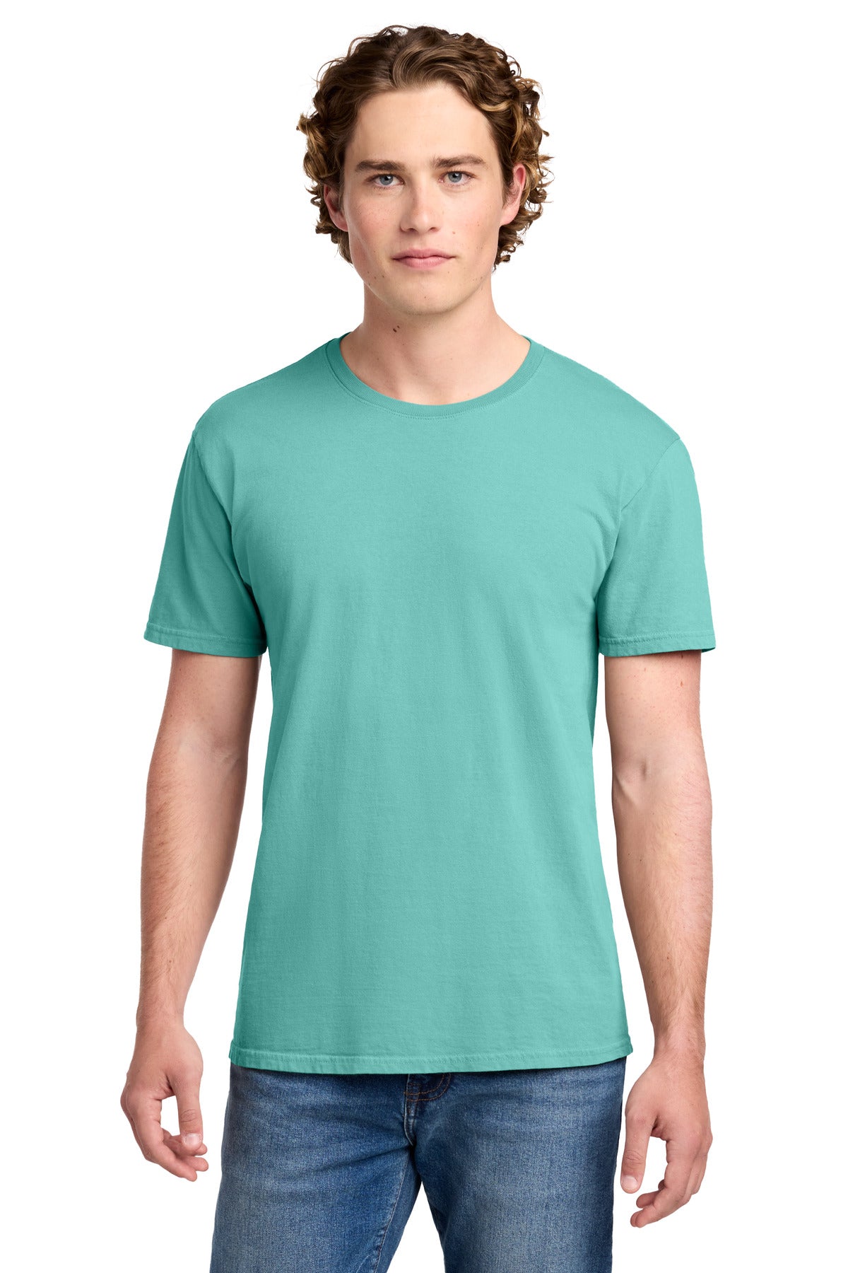 Custom logo Port & Co® Beach Wash® Garment-Dyed Tee. PC099 in Cool Mint