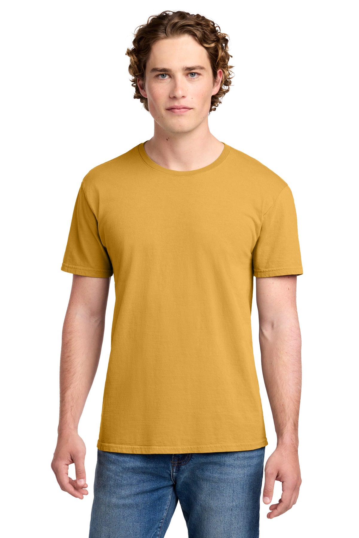 Custom logo Port & Co® Beach Wash® Garment-Dyed Tee. PC099 in Dijon