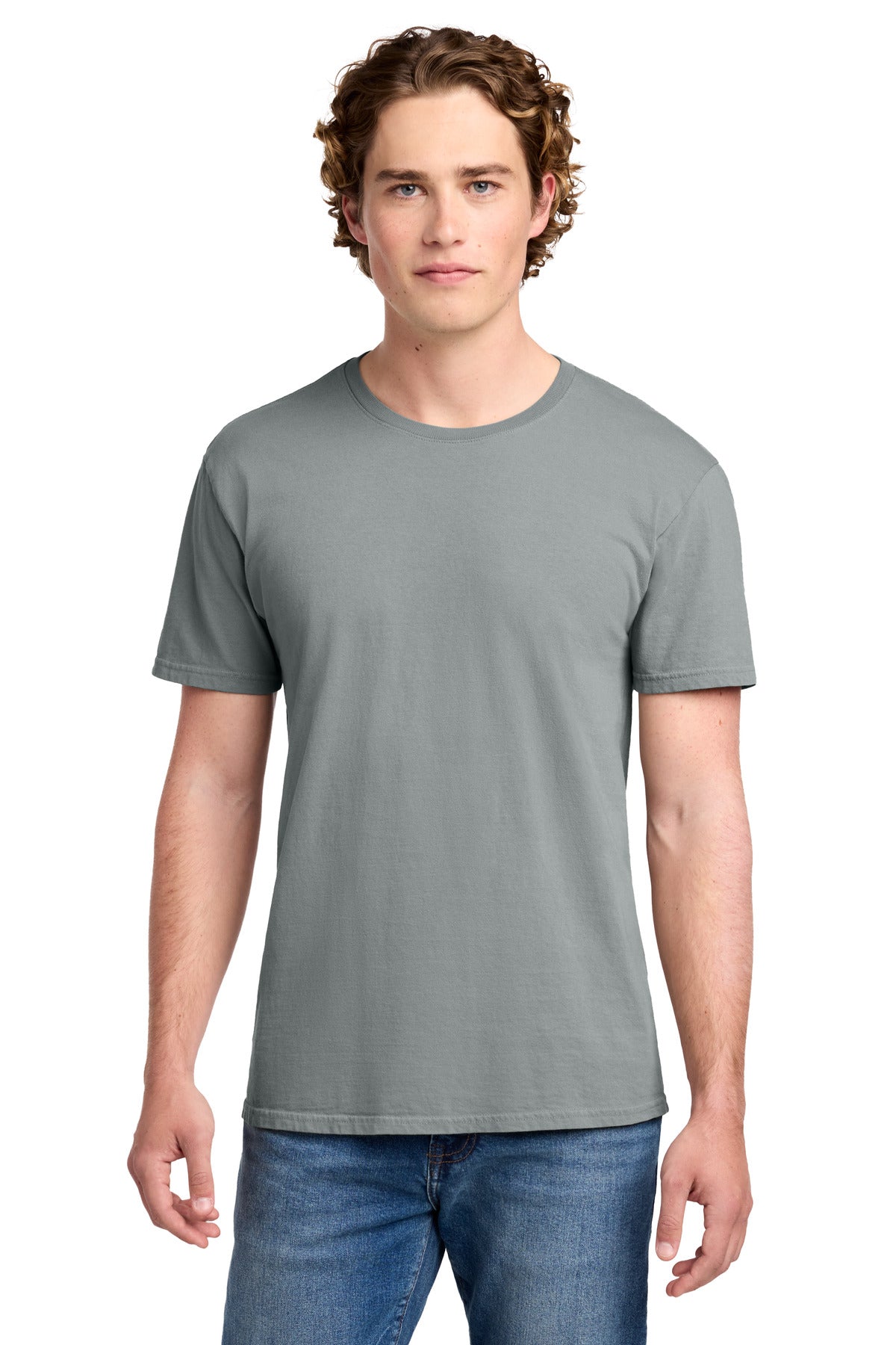 Custom logo Port & Co® Beach Wash® Garment-Dyed Tee. PC099 in Dove Grey