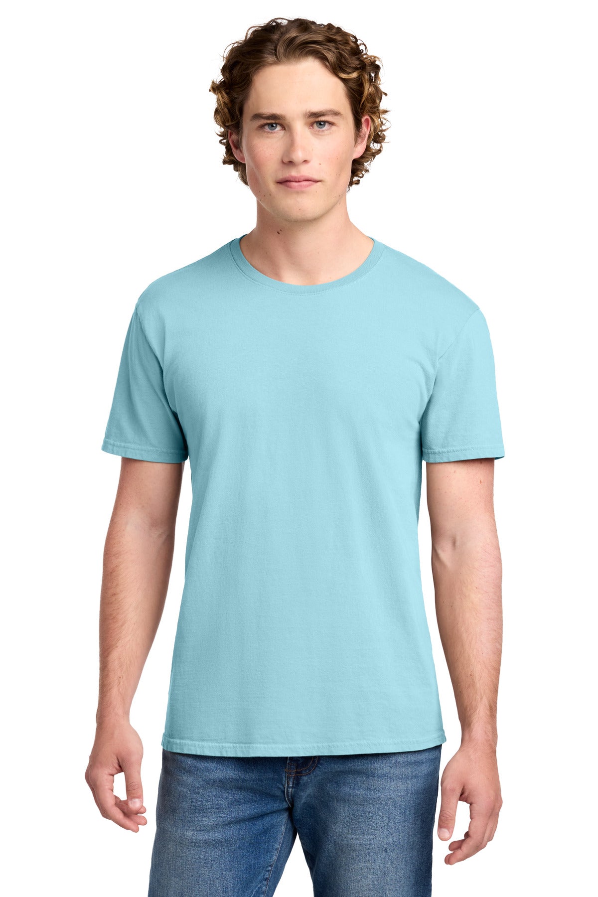 Custom logo Port & Co® Beach Wash® Garment-Dyed Tee. PC099 in Glacier