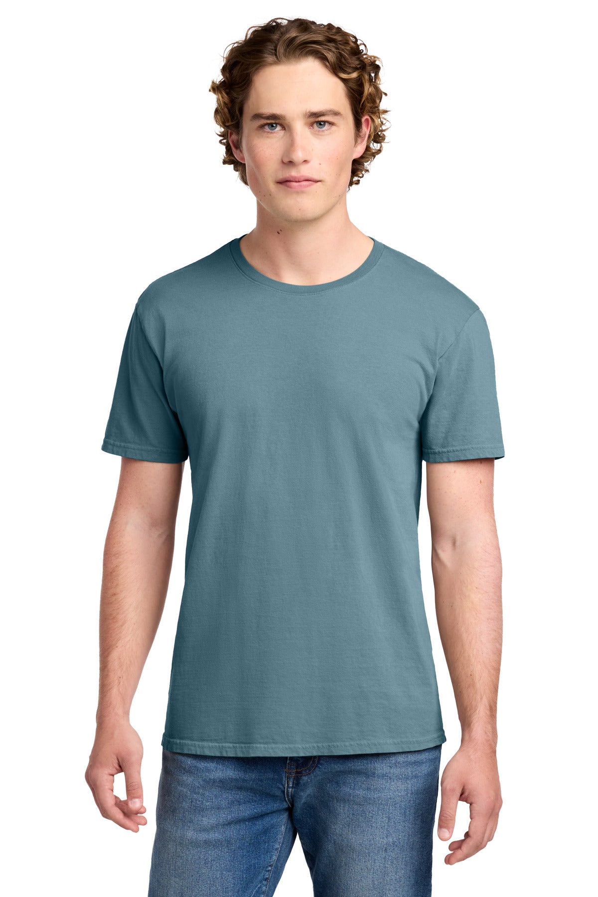 Custom logo Port & Co® Beach Wash® Garment-Dyed Tee. PC099 in Mist