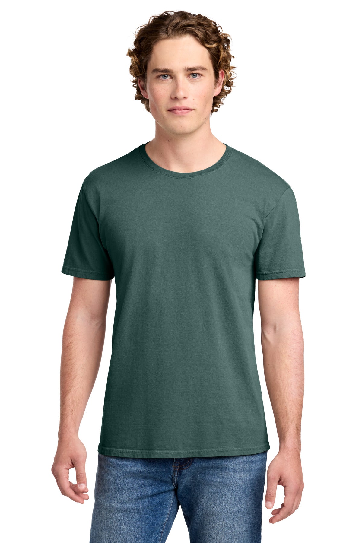 Custom logo Port & Co® Beach Wash® Garment-Dyed Tee. PC099 in Nordic Green