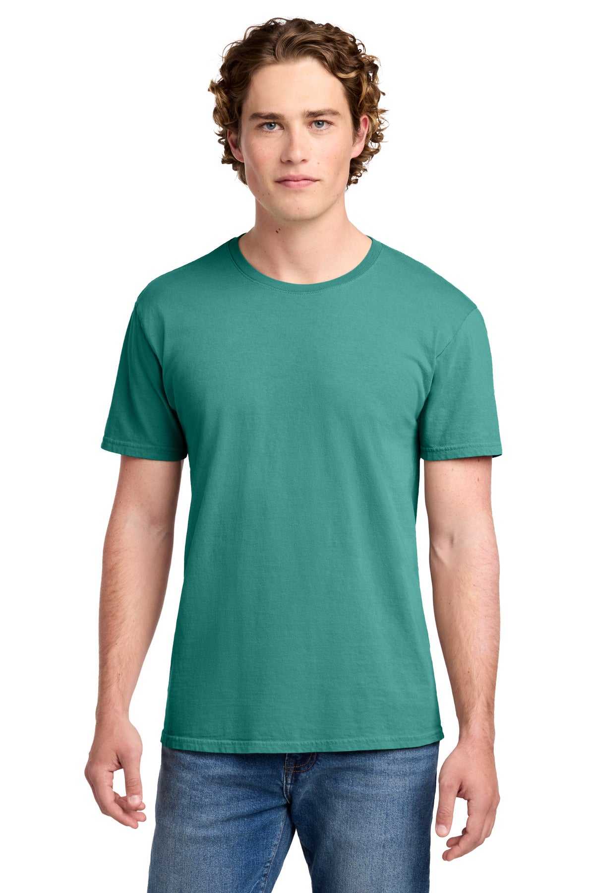 Custom logo Port & Co® Beach Wash® Garment-Dyed Tee. PC099 in Peacock