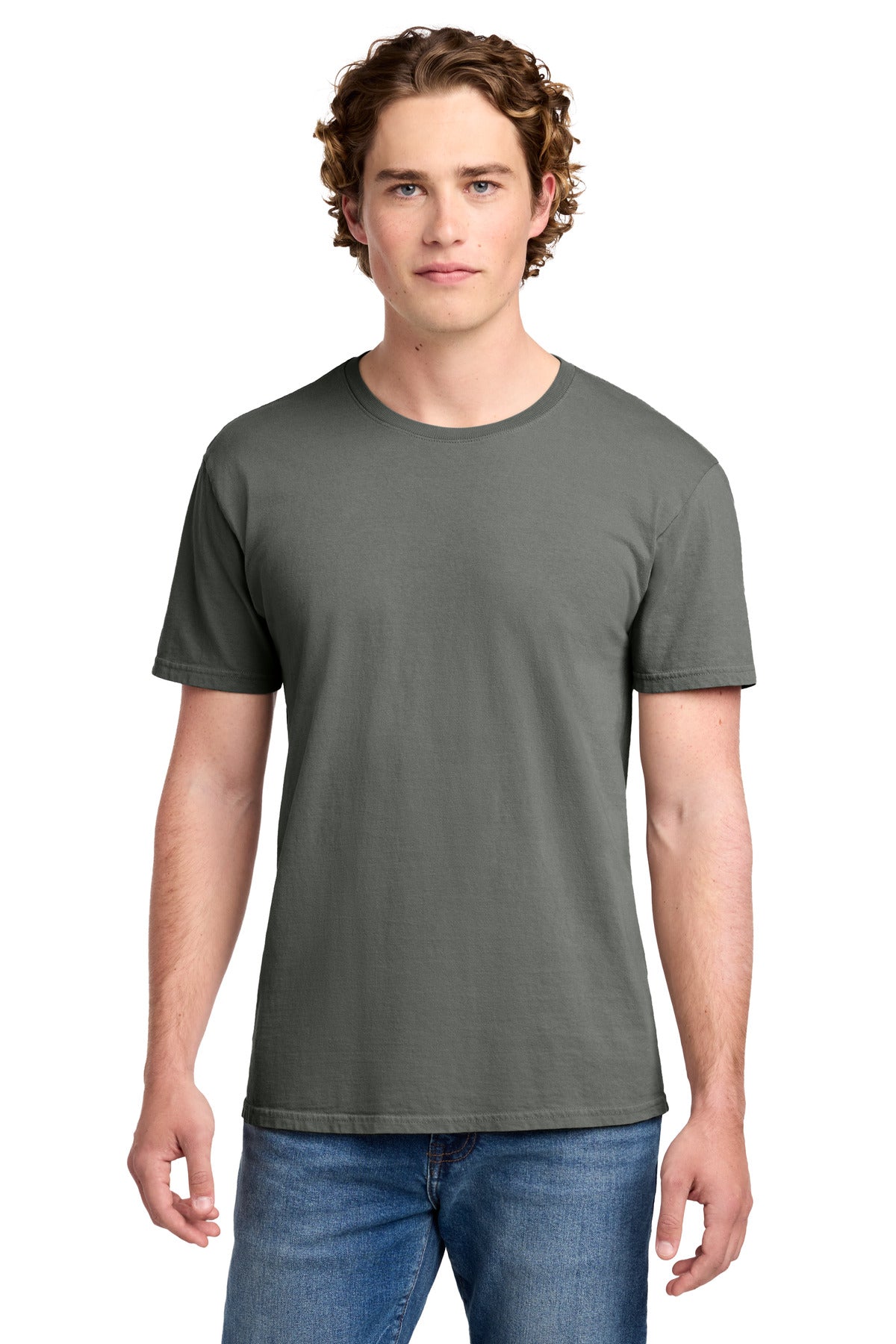 Custom logo Port & Co® Beach Wash® Garment-Dyed Tee. PC099 in Pewter