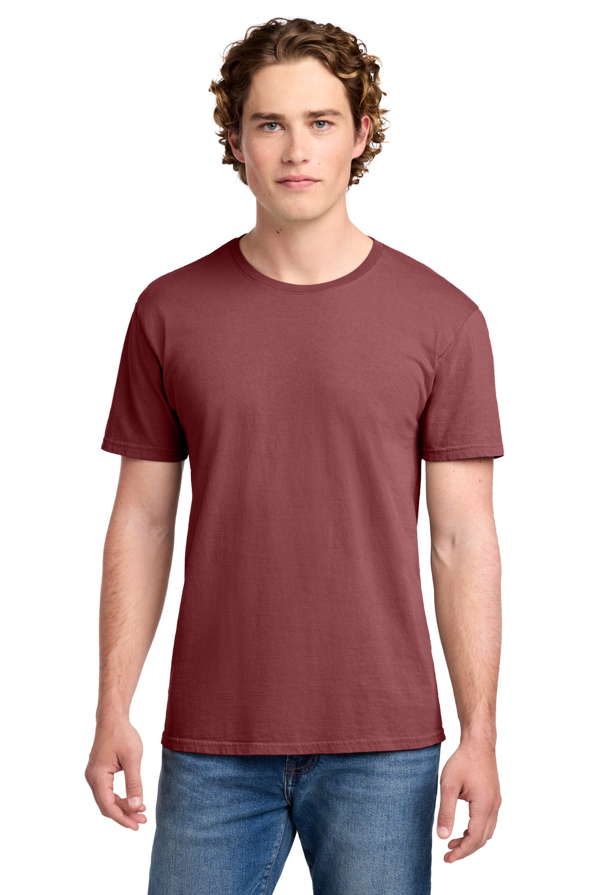 Custom logo Port & Co® Beach Wash® Garment-Dyed Tee. PC099 in Red Rock