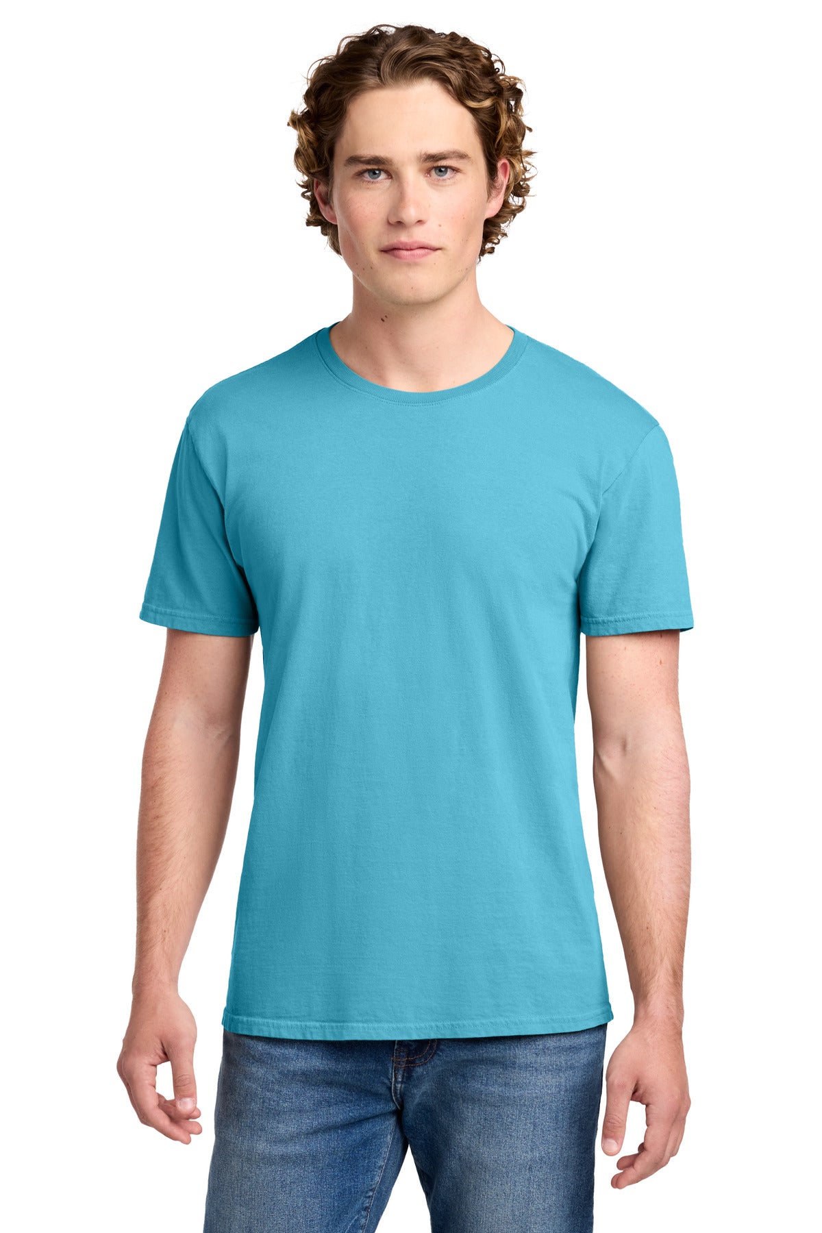 Custom logo Port & Co® Beach Wash® Garment-Dyed Tee. PC099 in Tidal Wave