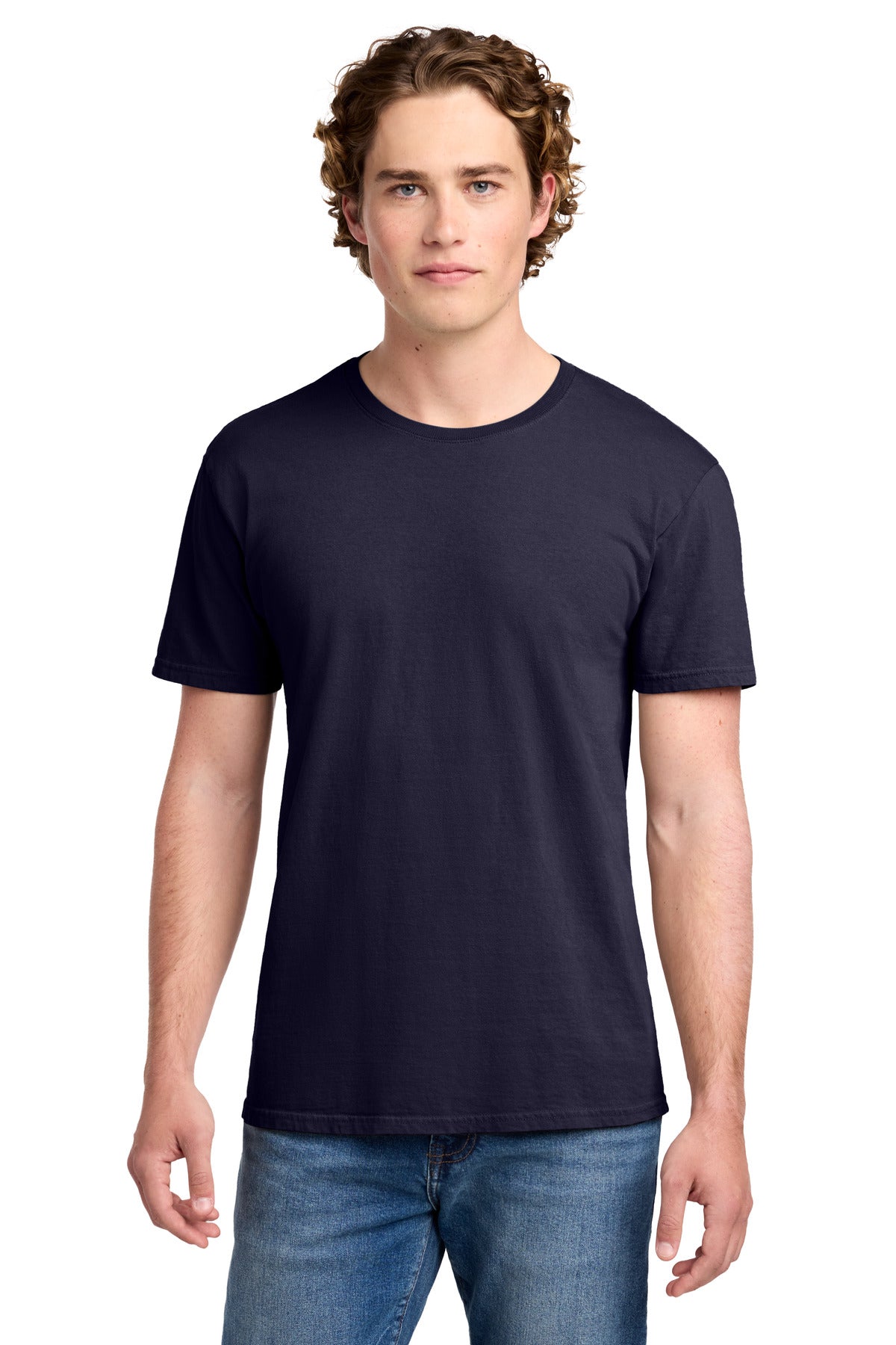 Custom logo Port & Co® Beach Wash® Garment-Dyed Tee. PC099 in True Navy