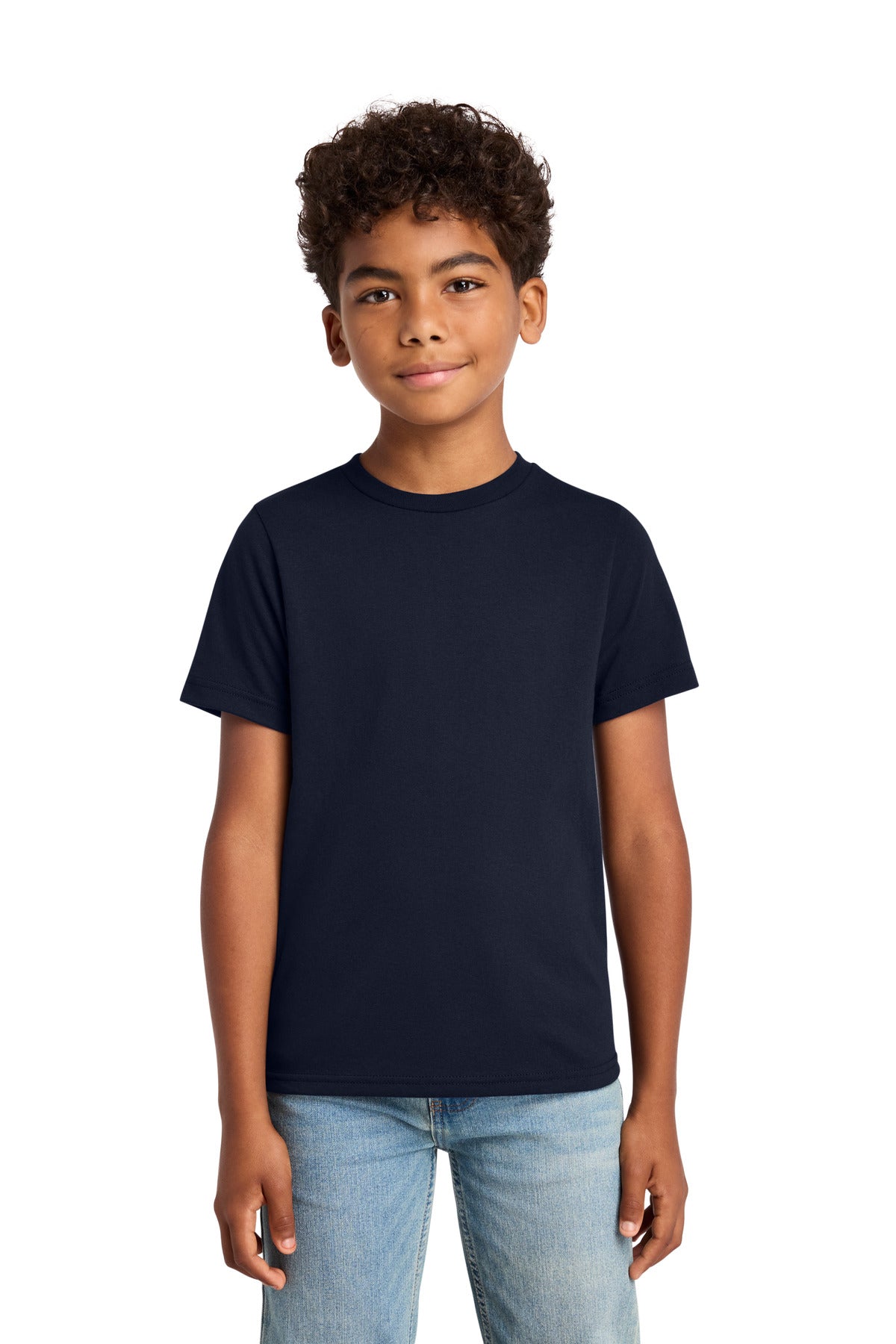 Custom logo Port & Co® Youth Tri-Blend Tee PC330Y in Deep Navy
