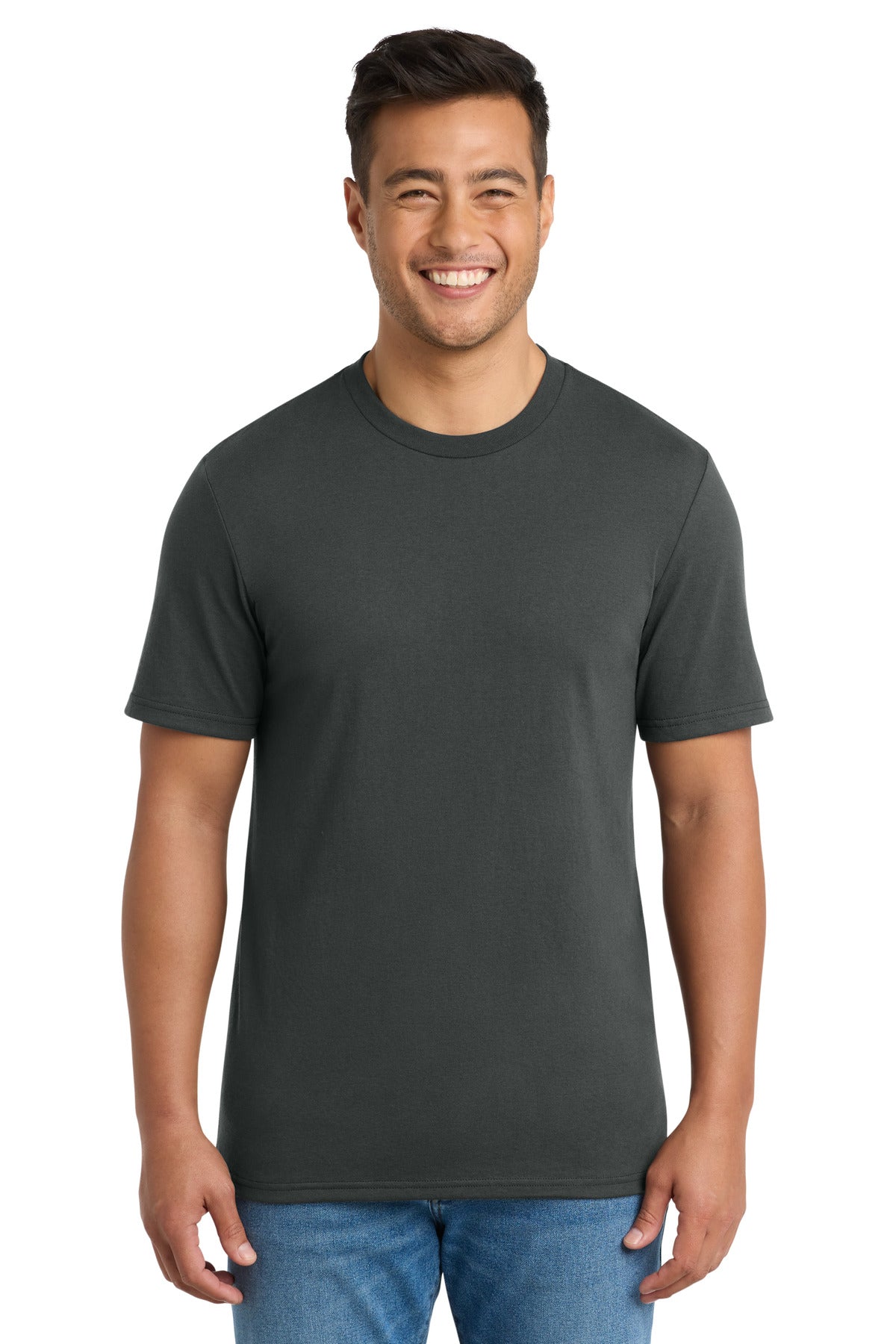 Custom logo Port & Co® Tri-Blend Tee. PC330 in Coal Grey