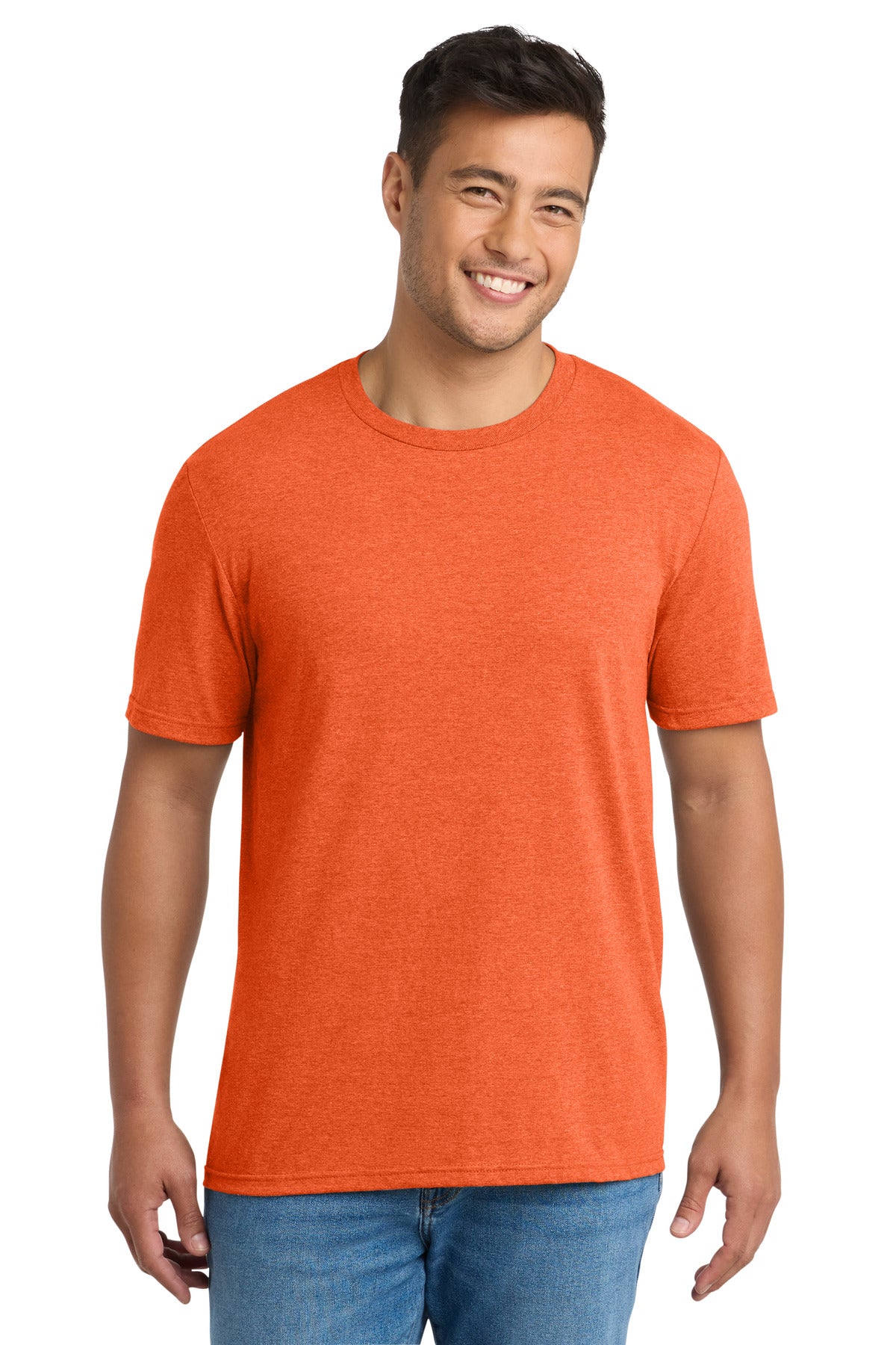 Custom logo Port & Co® Tri-Blend Tee. PC330 in Deep Orange Heather