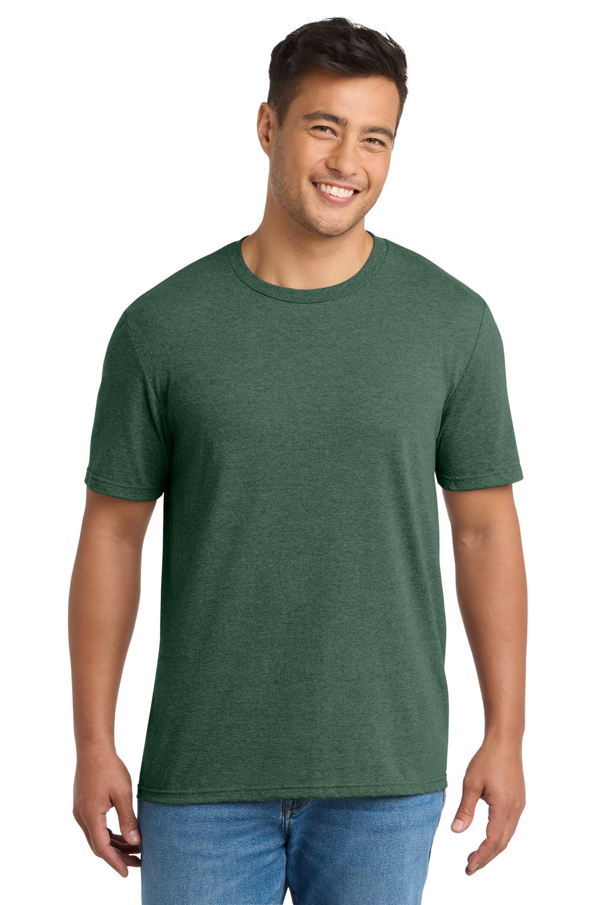 Custom logo Port & Co® Tri-Blend Tee. PC330 in Forest Green Heather