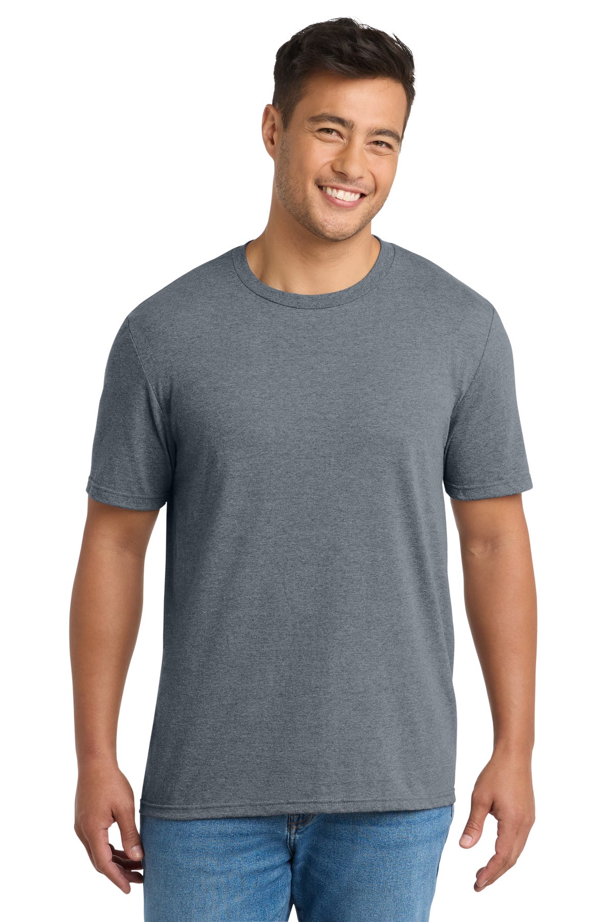 Custom logo Port & Co® Tri-Blend Tee. PC330 in Graphite Heather