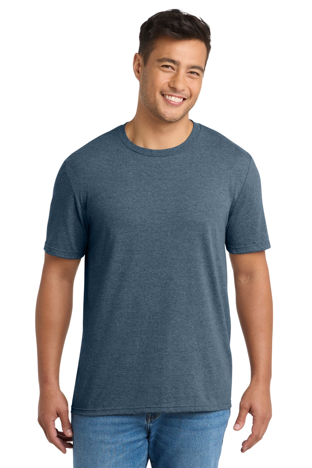 Custom logo Port & Co® Tri-Blend Tee. PC330 in Steel Blue Heather