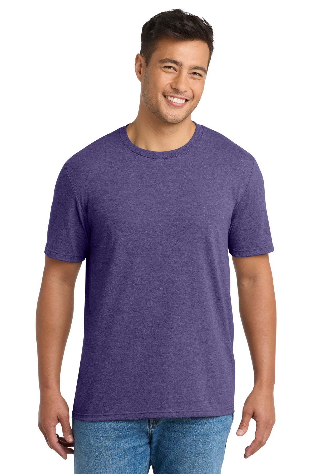 Custom logo Port & Co® Tri-Blend Tee. PC330 in Team Purple Heather