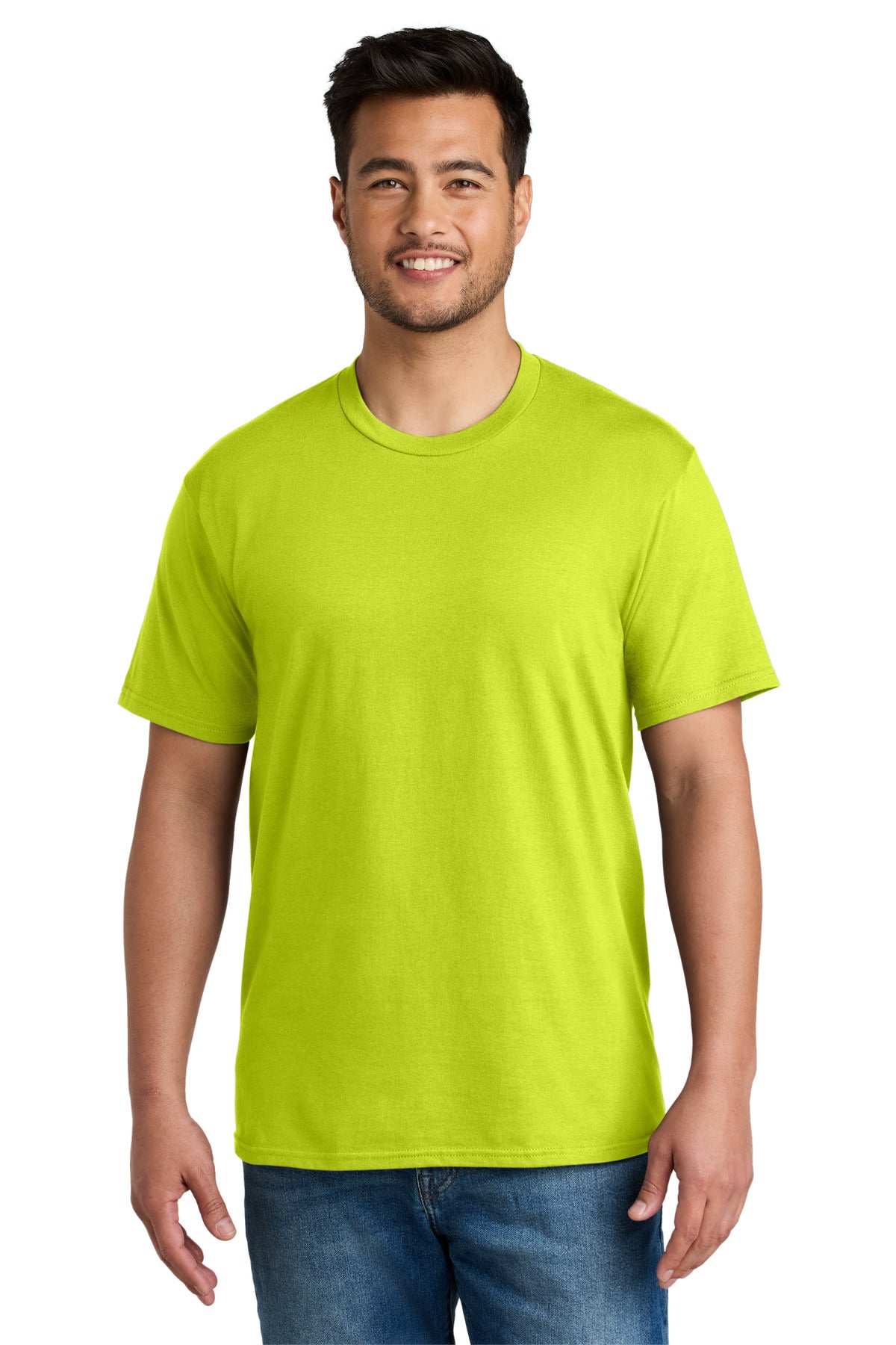 Custom logo Port & Co® CVC Tee PC340 in Charge Green