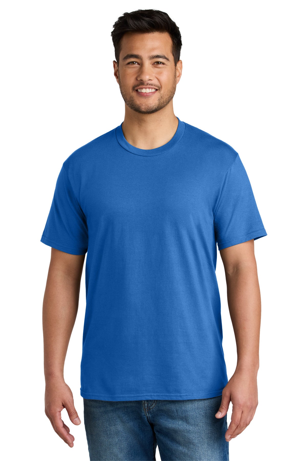 Custom logo Port & Co® CVC Tee PC340 in Royal