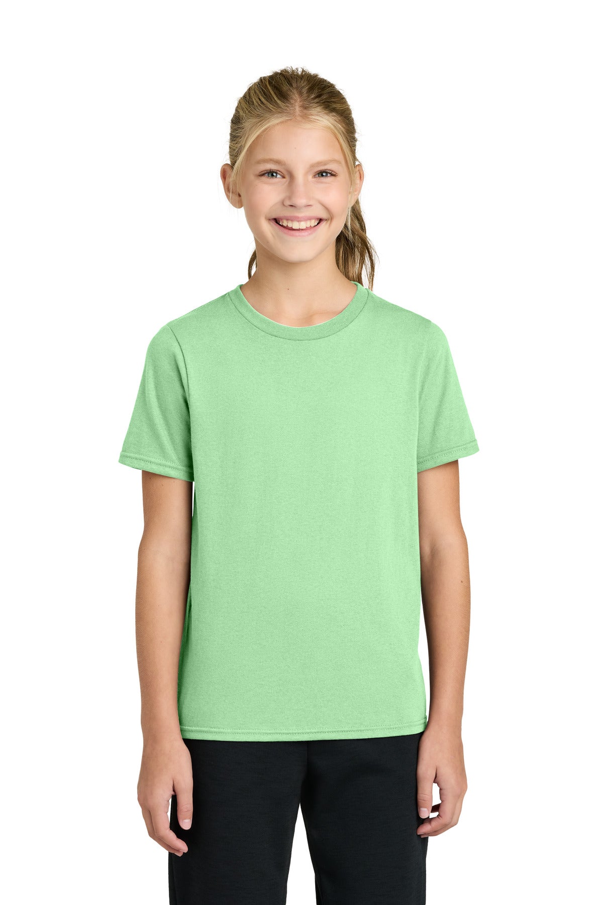 Custom logo Port & Co® Youth Easy Cotton Tee PC43Y in Spearmint