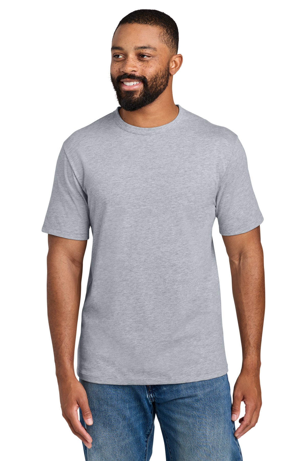 Custom logo Port & Co® Fan Favorite™ Varsity Tee PC460 in Athletic Heather