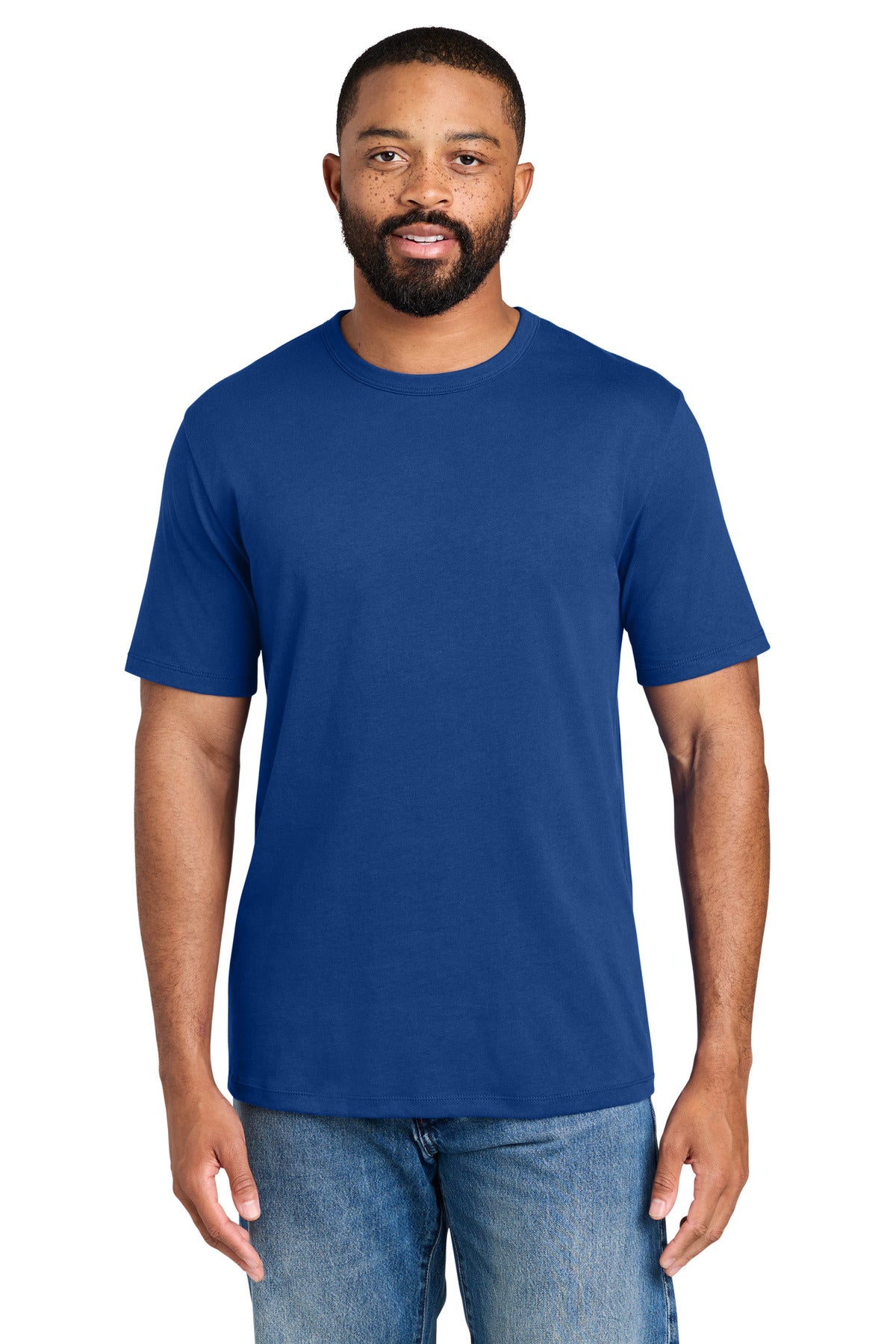 Custom logo Port & Co® Fan Favorite™ Varsity Tee PC460 in Athletic Royal