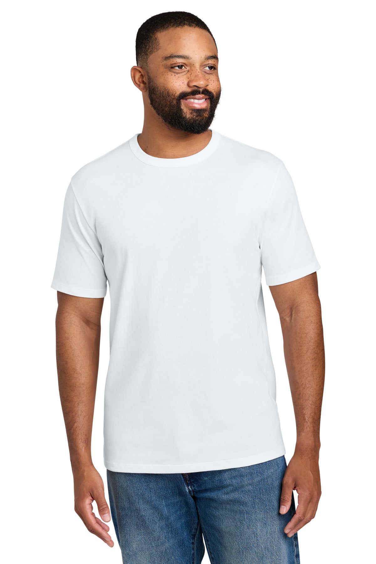 Custom logo Port & Co® Fan Favorite™ Varsity Tee PC460 in White